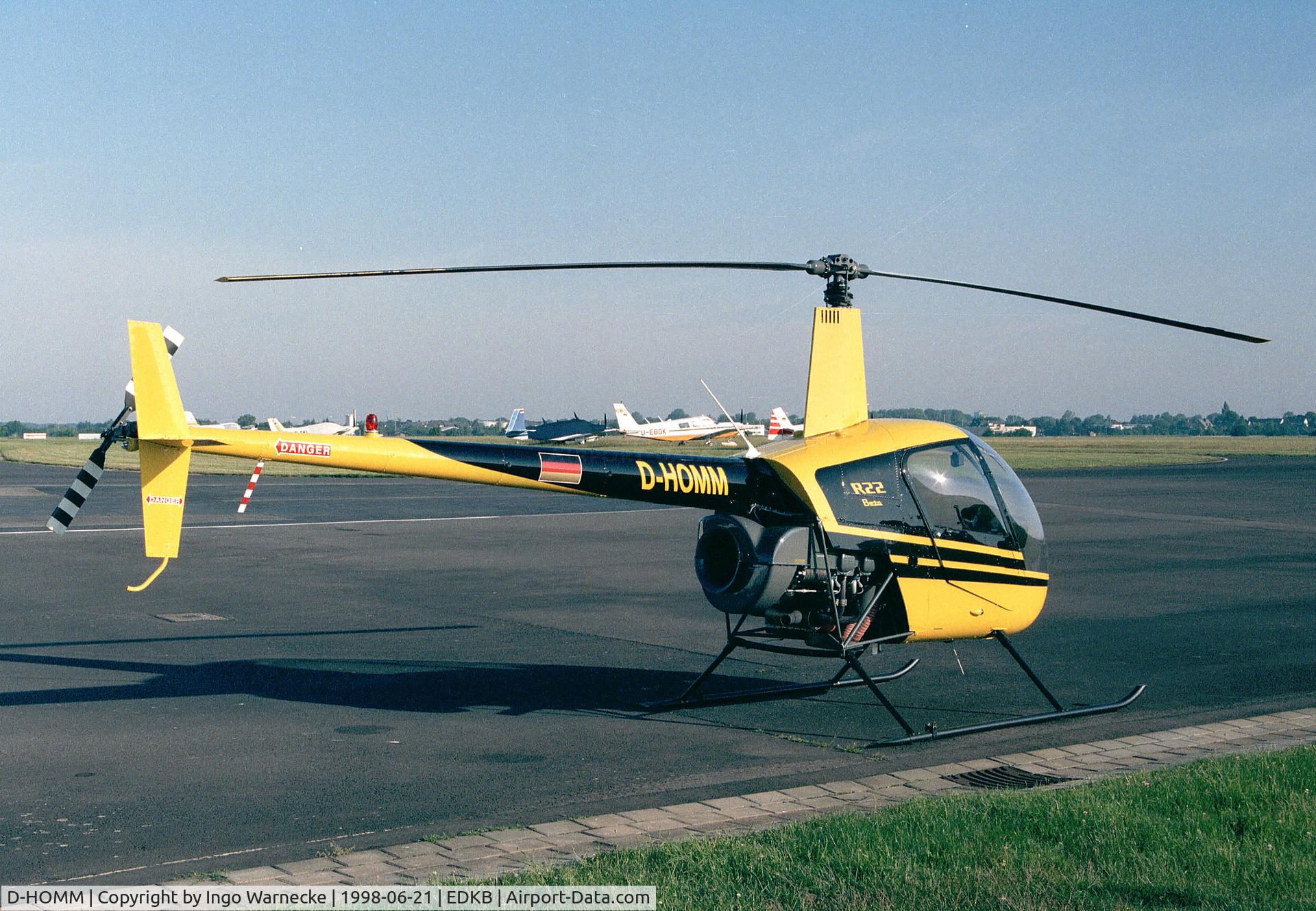 D-HOMM, Robinson R22 Beta C/N 2347, Robinson R22 Beta of Air Lloyd at Bonn-Hangelar airfield