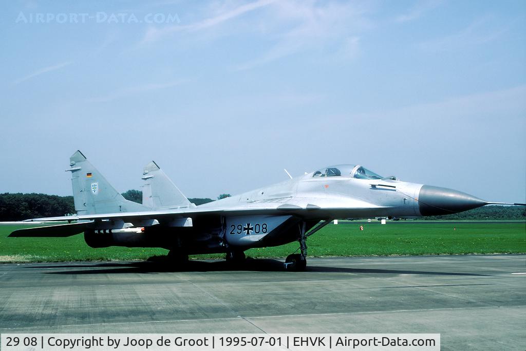 29 08, Mikoyan-Gurevich MiG-29 C/N 2960525118, Static park of the 1995 KLu air show.