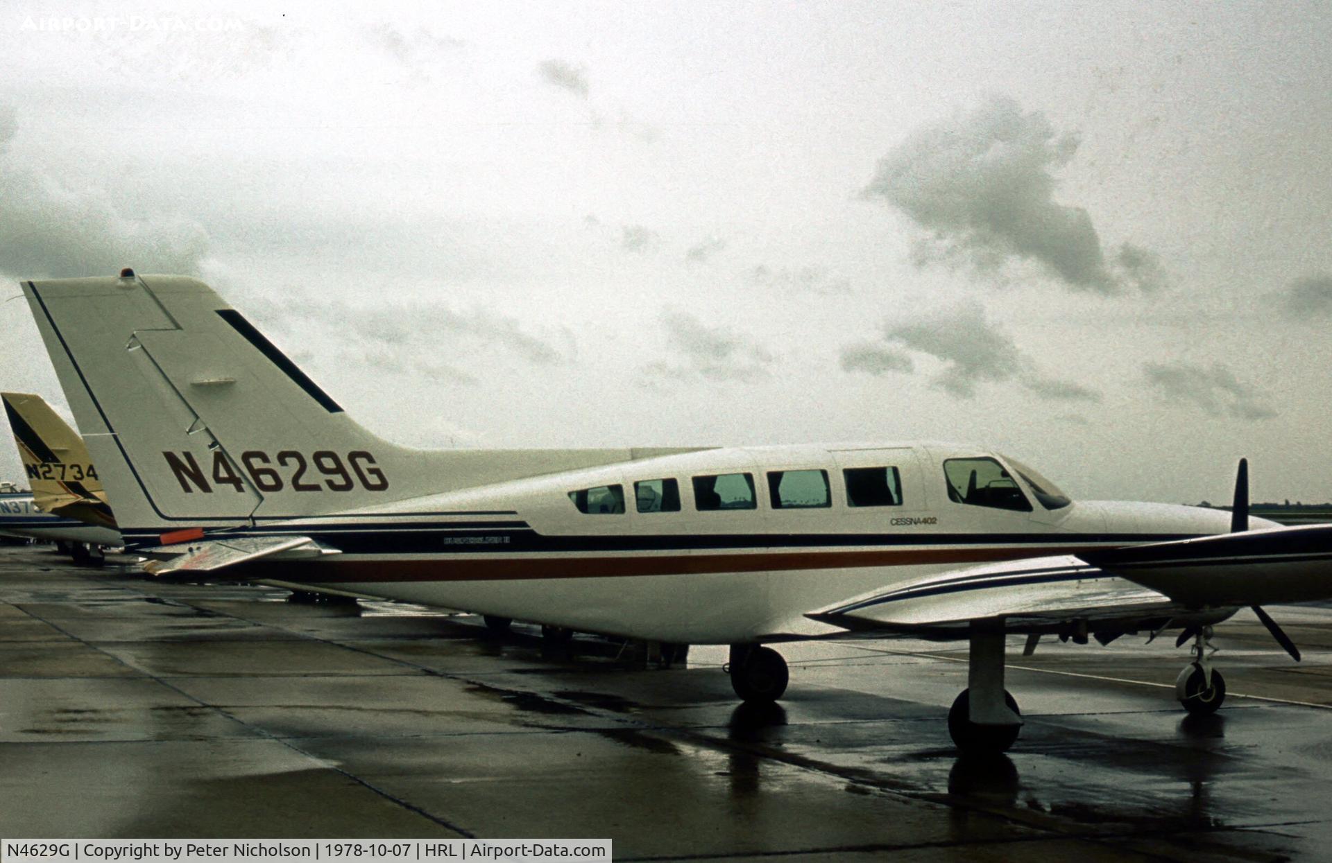 N4629G, 1977 Cessna 402B C/N 402B1306, This Cessna Businessliner II was present at the Confederate Air Force's 1978 Airshow at Harlingen.