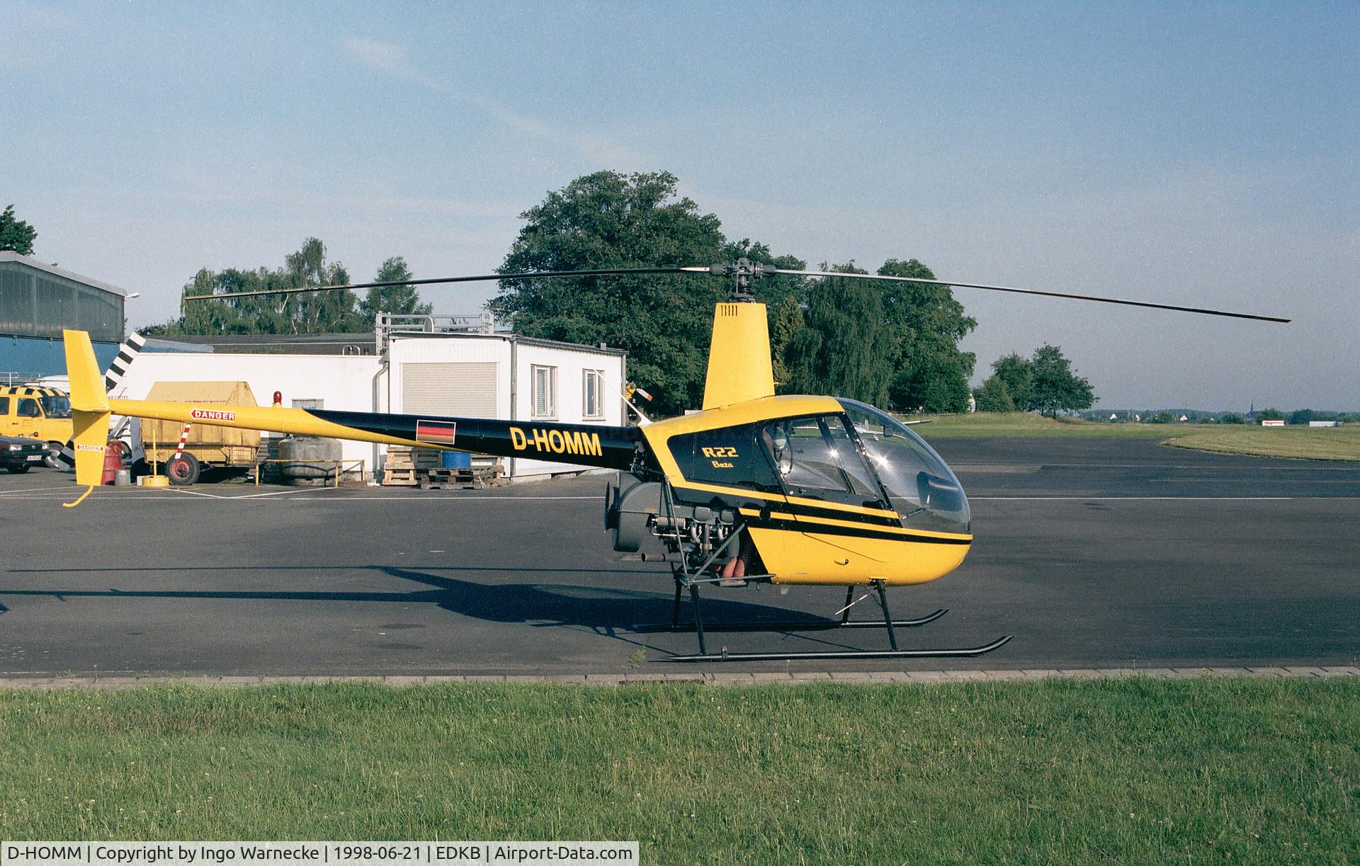 D-HOMM, Robinson R22 Beta C/N 2347, Robinson R22 Beta of Air Lloyd at Bonn-Hangelar airfield