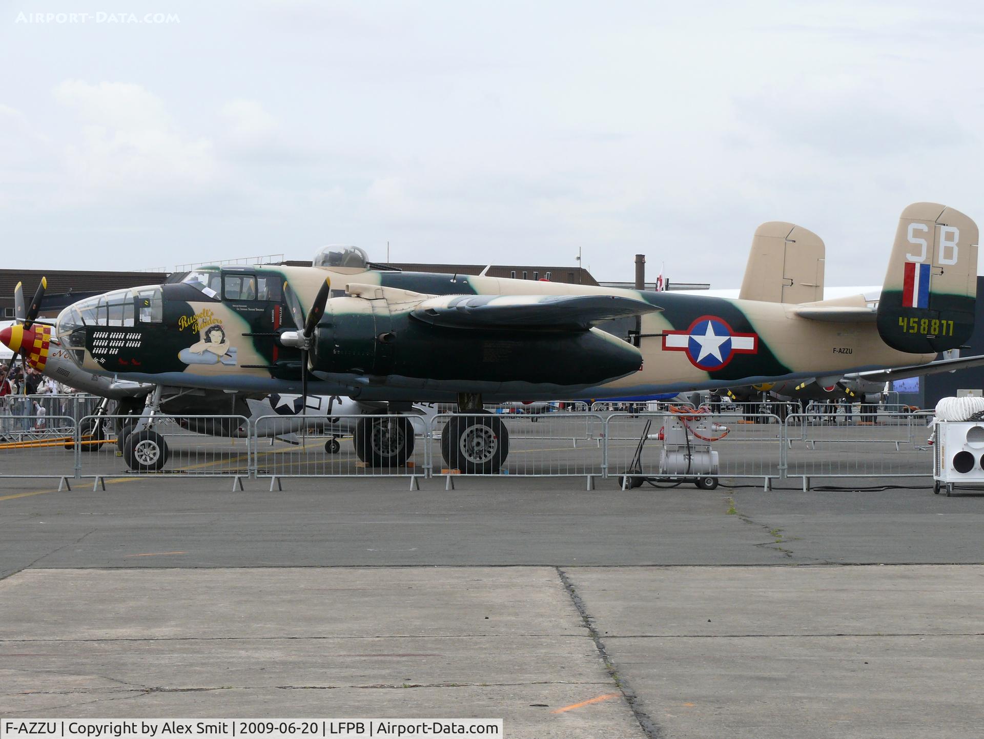 F-AZZU, 1945 North American B-25J Mitchell Mitchell C/N 108-47562, North American B-25J Mitchell F-AZZU Amicale Jean Baptiste Salis painted as US Air Force 45-8811/SB