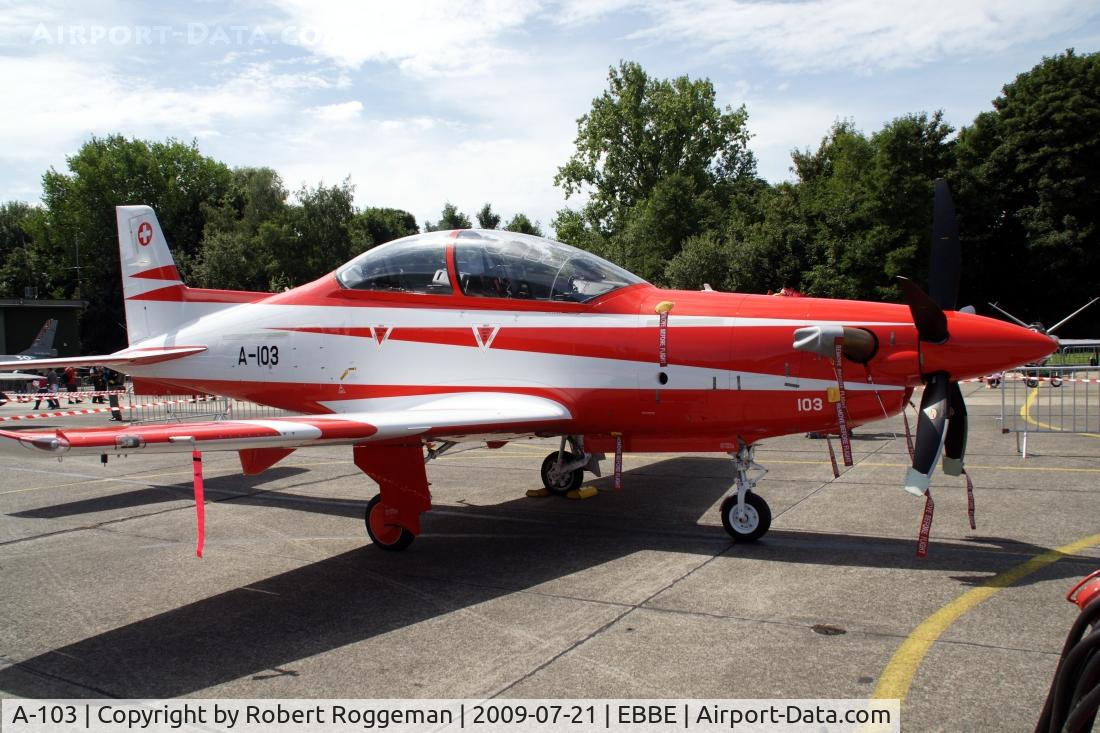 A-103, 2007 Pilatus PC-21 C/N 105, Open door Beauvechain Air Base
