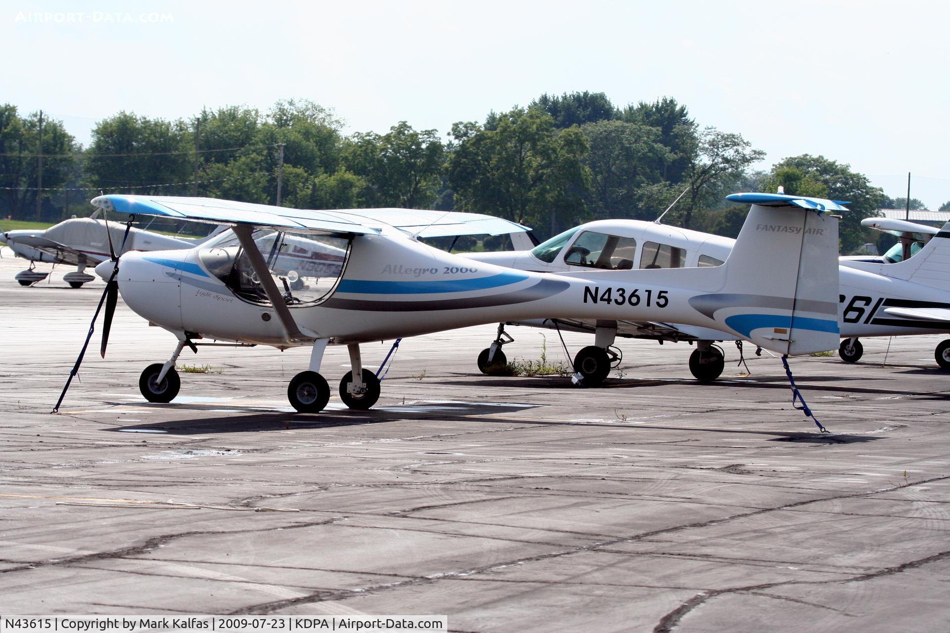 N43615, 2006 Fantasy Air Allegro 2000 C/N 06-233, ALLEGRO 2000, N43615, North ramp KDPA