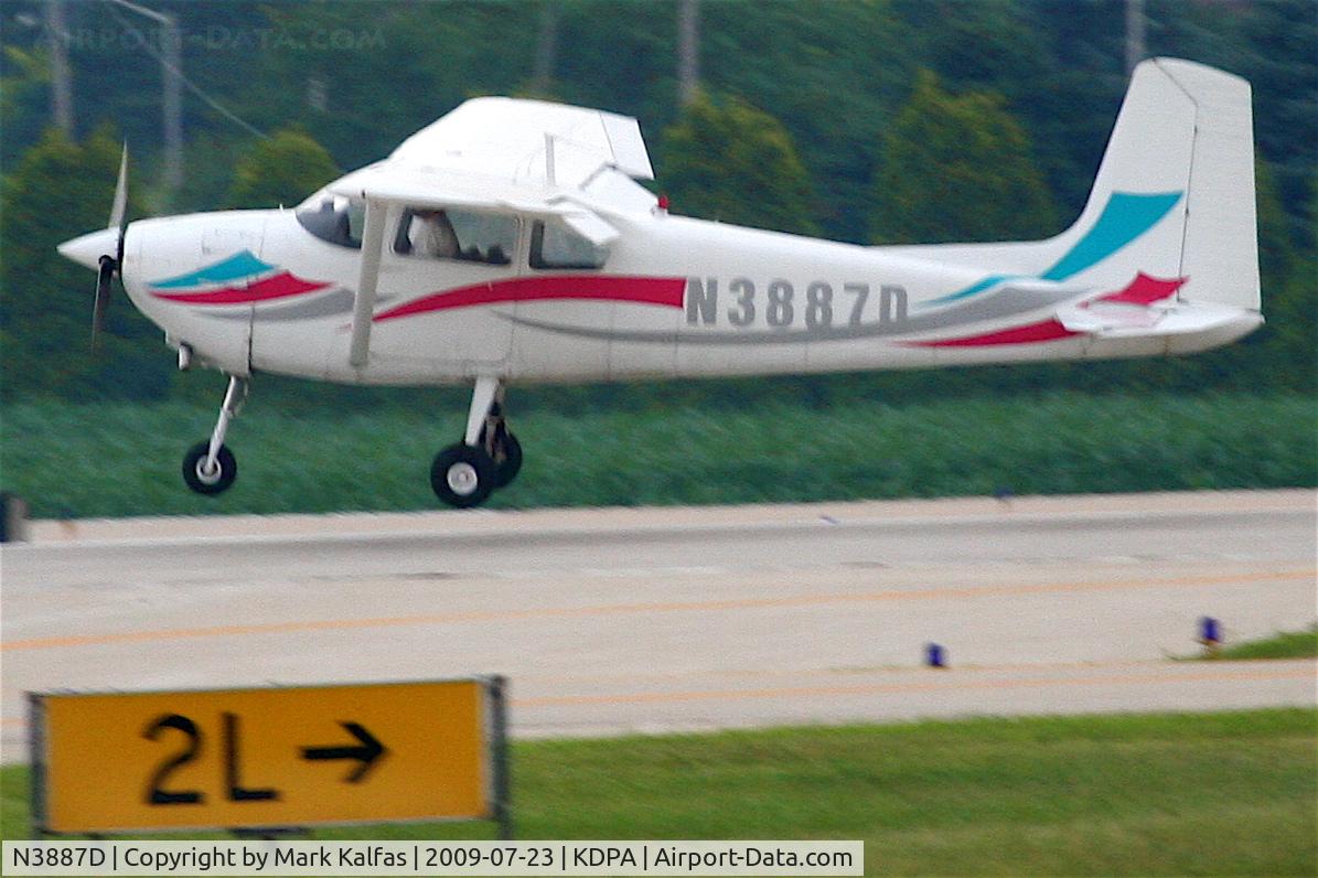 N3887D, 1957 Cessna 182A Skylane C/N 34587, Cessna 182A, N3887D, cross wind landing RWY 2L KDPA.