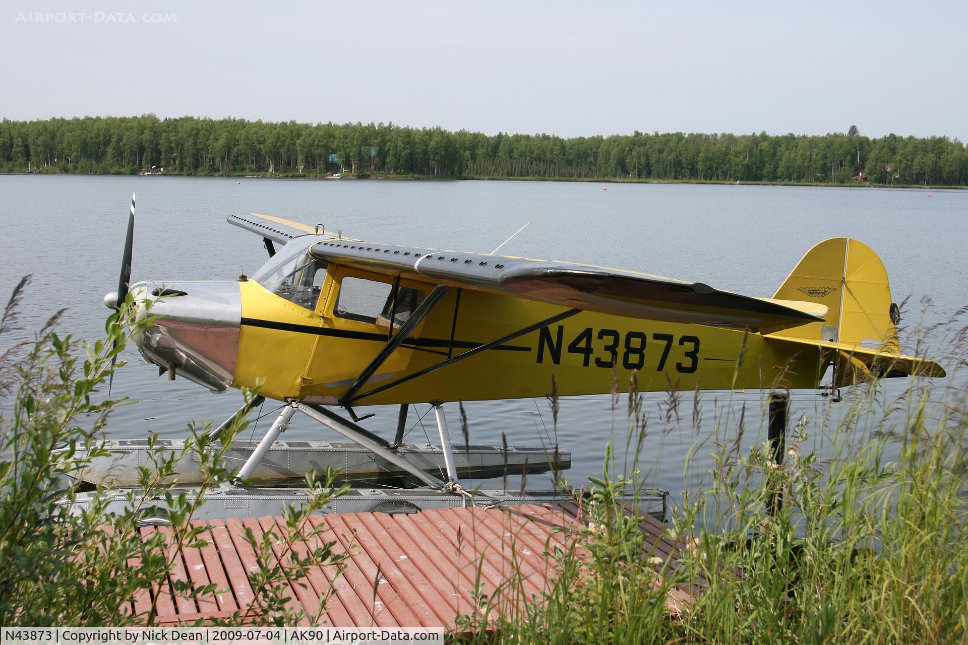 N43873, 1946 Taylorcraft BC12-D C/N 7532, AK90