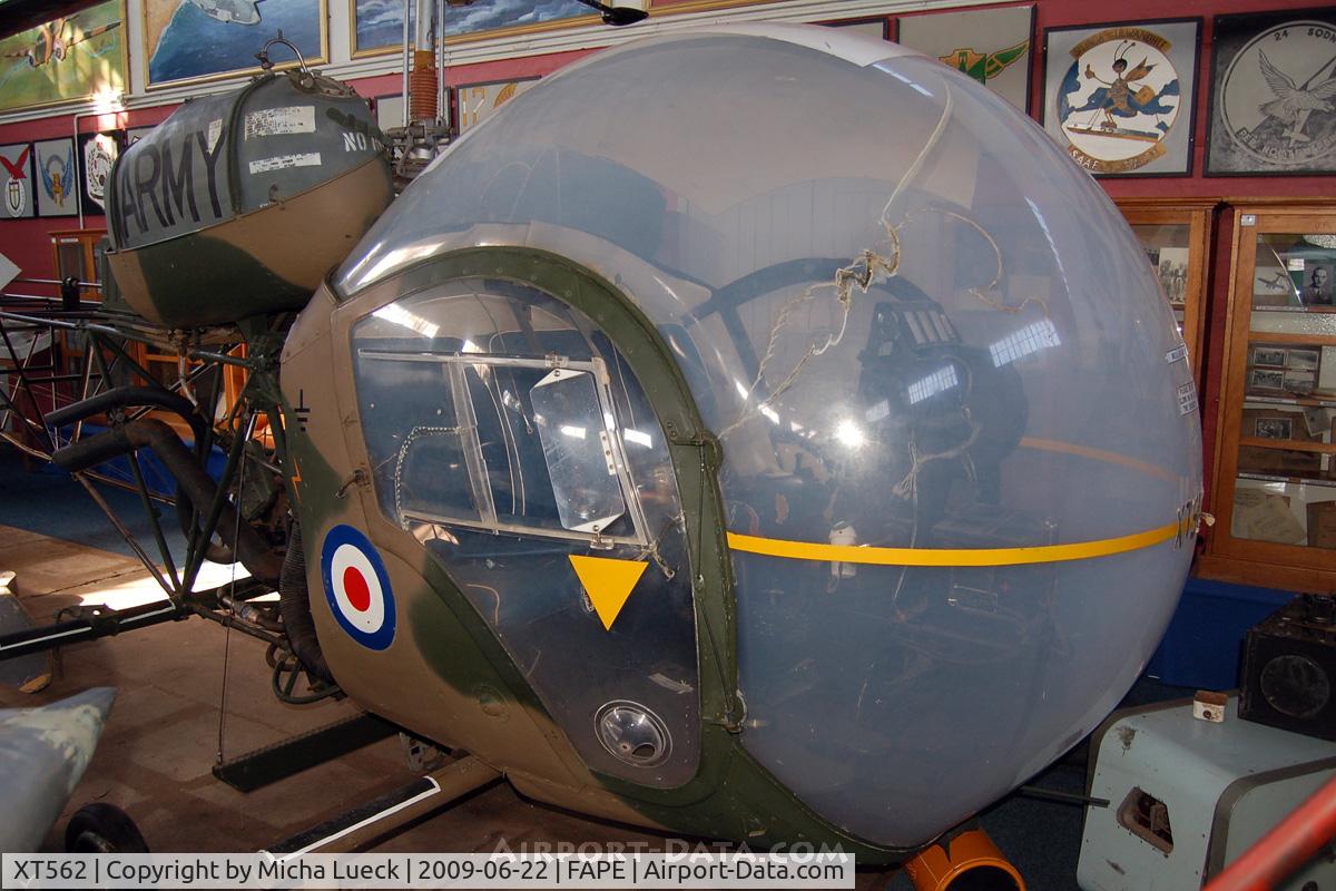 XT562, Westland Sioux AH.1 C/N WA451, Bell 47 Sioux, preserved at the SAAF Museum, Port Elizabeth