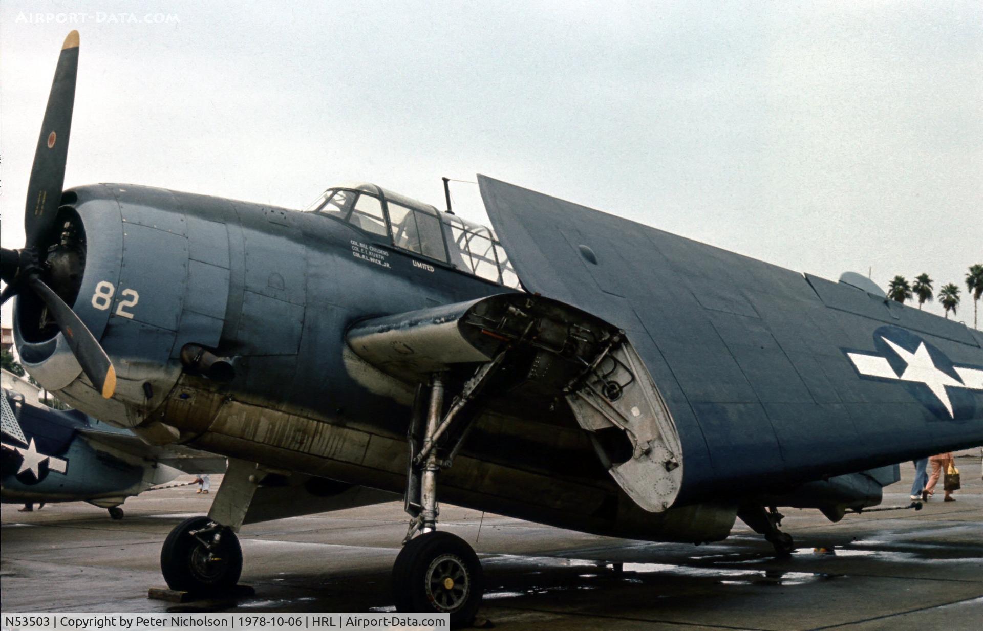 N53503, 1945 Grumman TBM-3E Avenger C/N 53503, This Avenger of  the Confederate Air Force was seen at their 1978 Airshow at Harlingen.