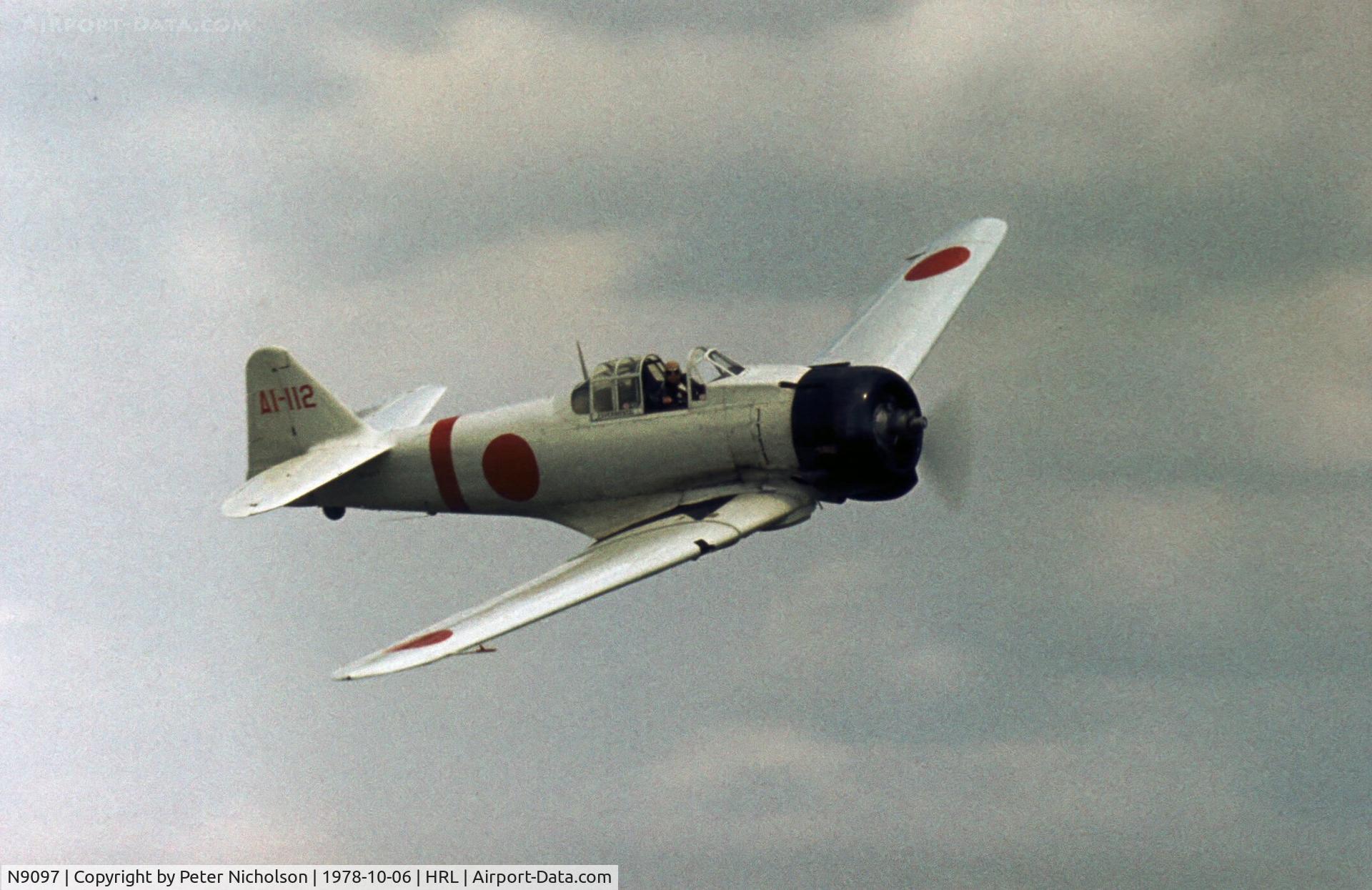 N9097, 1952 Canadian Car & Foundry Harvard MK IV C/N CCF4-158, This Harvard, ex-RCAF 20347, was present as an A6M2 Zero replica coded AI-112 at the 1978 Confederate Air Force's Airshow at Harlingen.