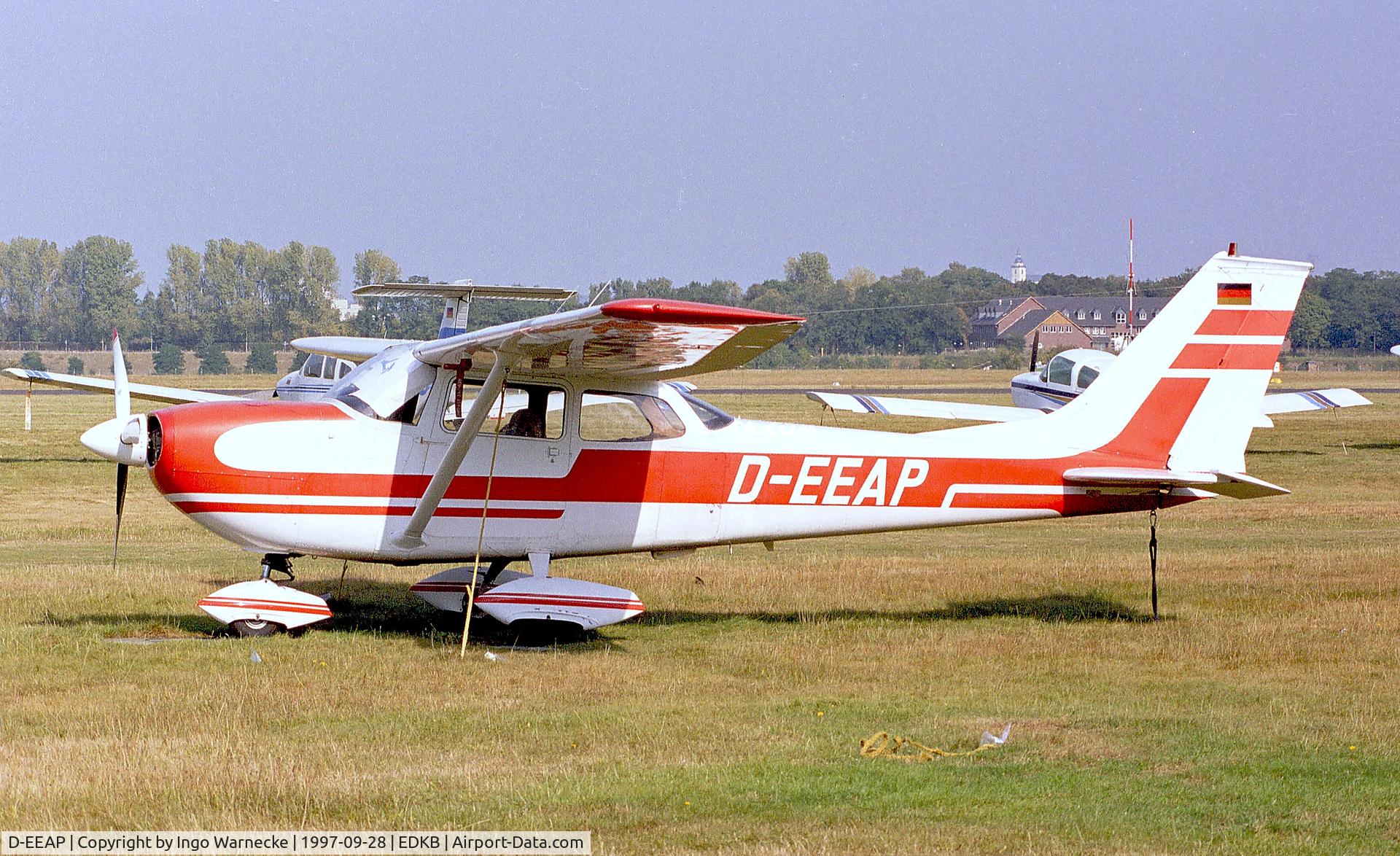 D-EEAP, 1969 Reims FR172F Reims Rocket C/N 0067, Cessna (Reims) FR172F Rocket at Bonn-Hangelar airfield - when looking at todays colours, I definitely prefer how it looked in '97