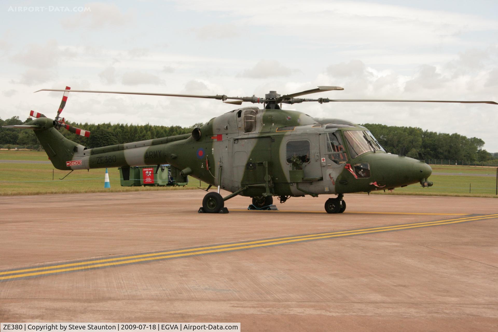 ZE380, 1986 Westland Lynx AH.9 C/N 324, Taken at the Royal International Air Tattoo 2009