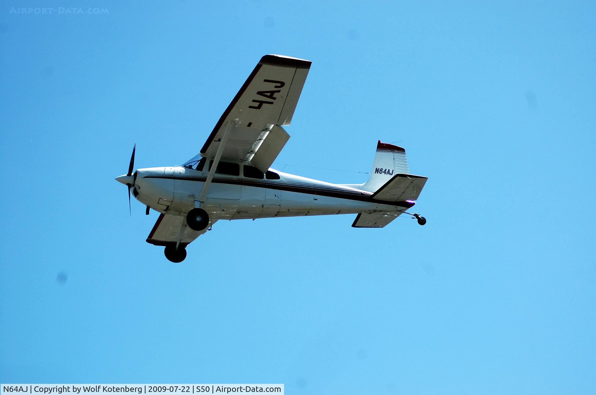 N64AJ, Cessna 180J C/N 18052364, on final