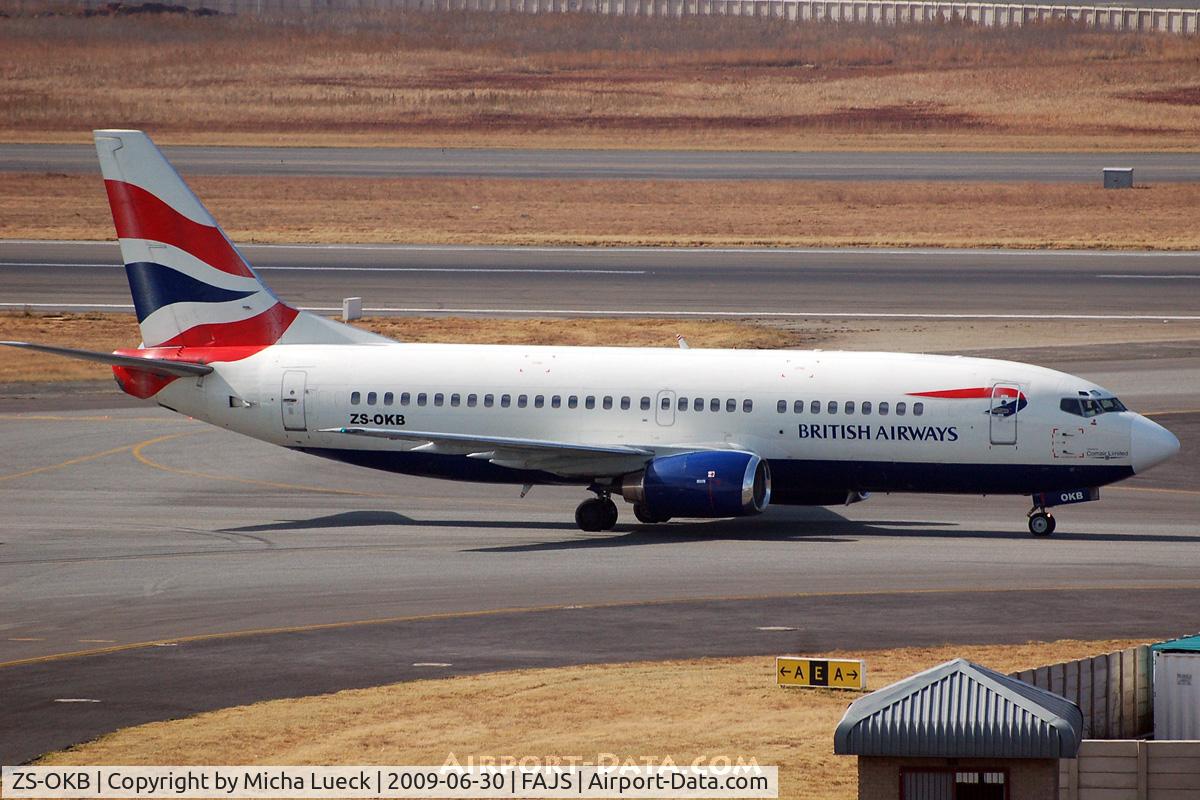 ZS-OKB, 1986 Boeing 737-376 C/N 23477, At Jo'burg