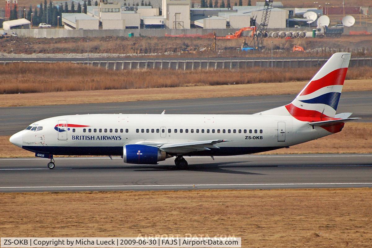 ZS-OKB, 1986 Boeing 737-376 C/N 23477, At Jo'burg