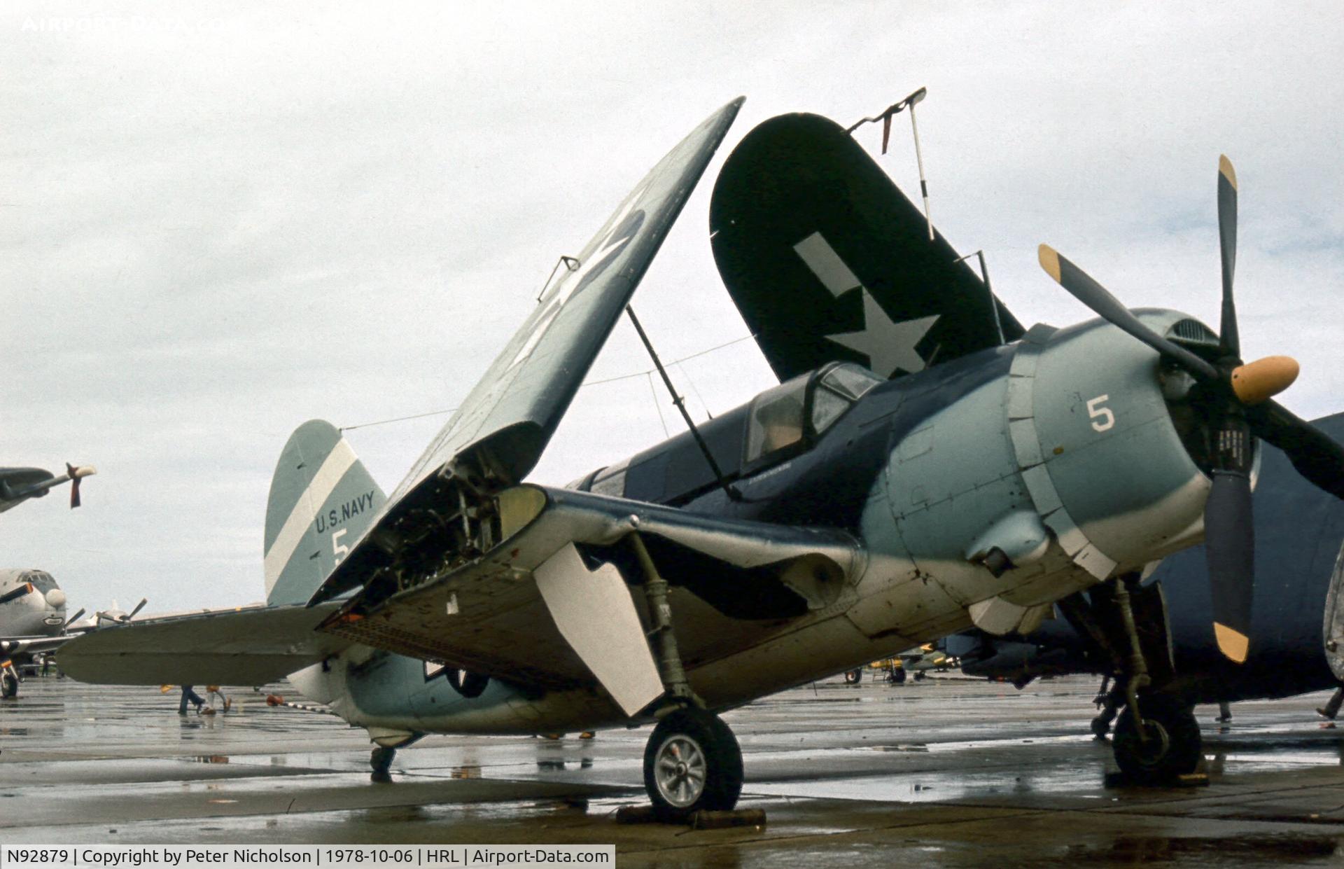 N92879, 1944 Curtiss SB2C-5 Helldiver C/N 83725, Helldiver 83589 at the 1978 Confederate Air Force Airshow at Harlingen.