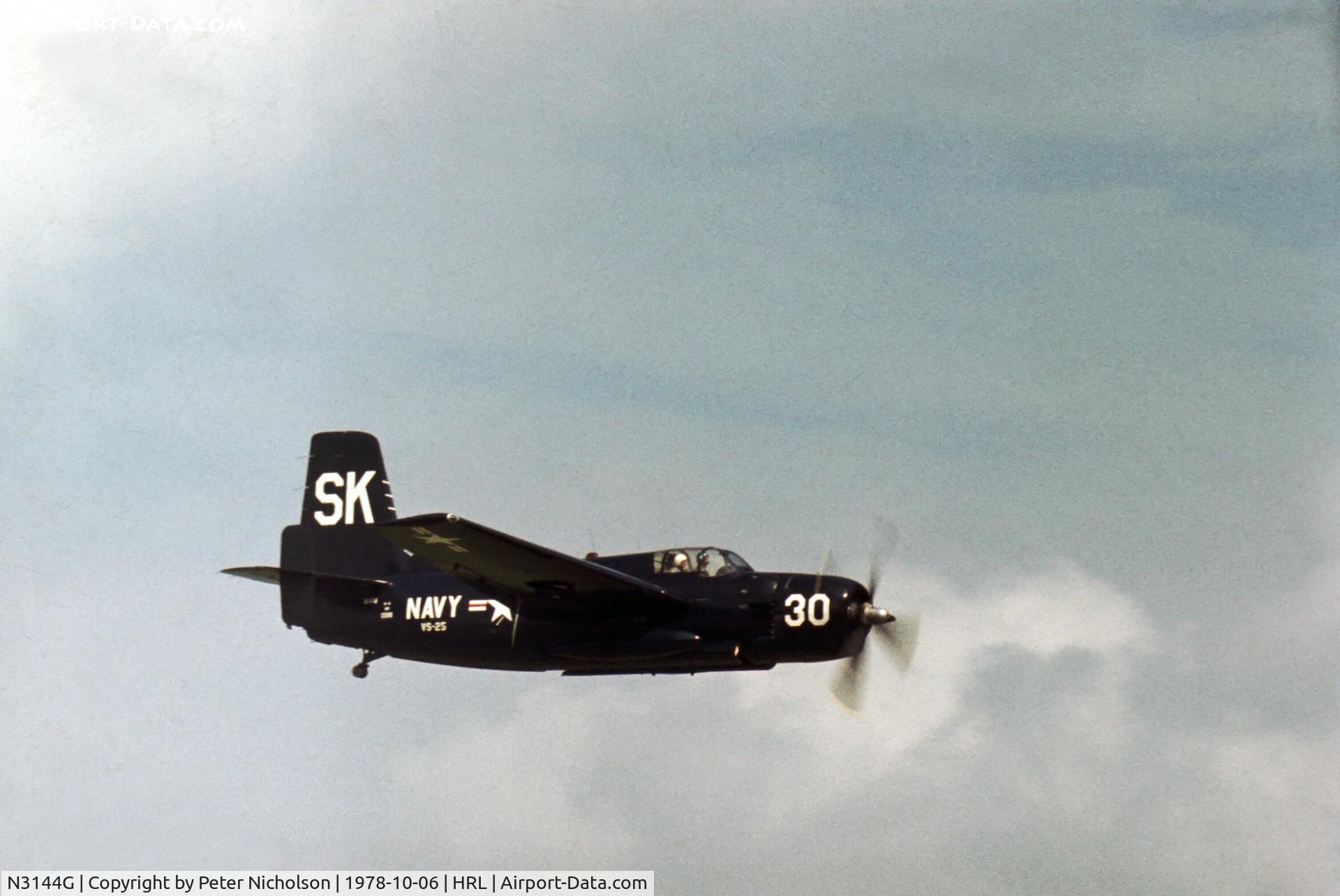N3144G, Grumman AF-2S C/N 123100, This Grumman Guardian was present at the 1978 Confederate Air Force's Airshow at Harlingen.