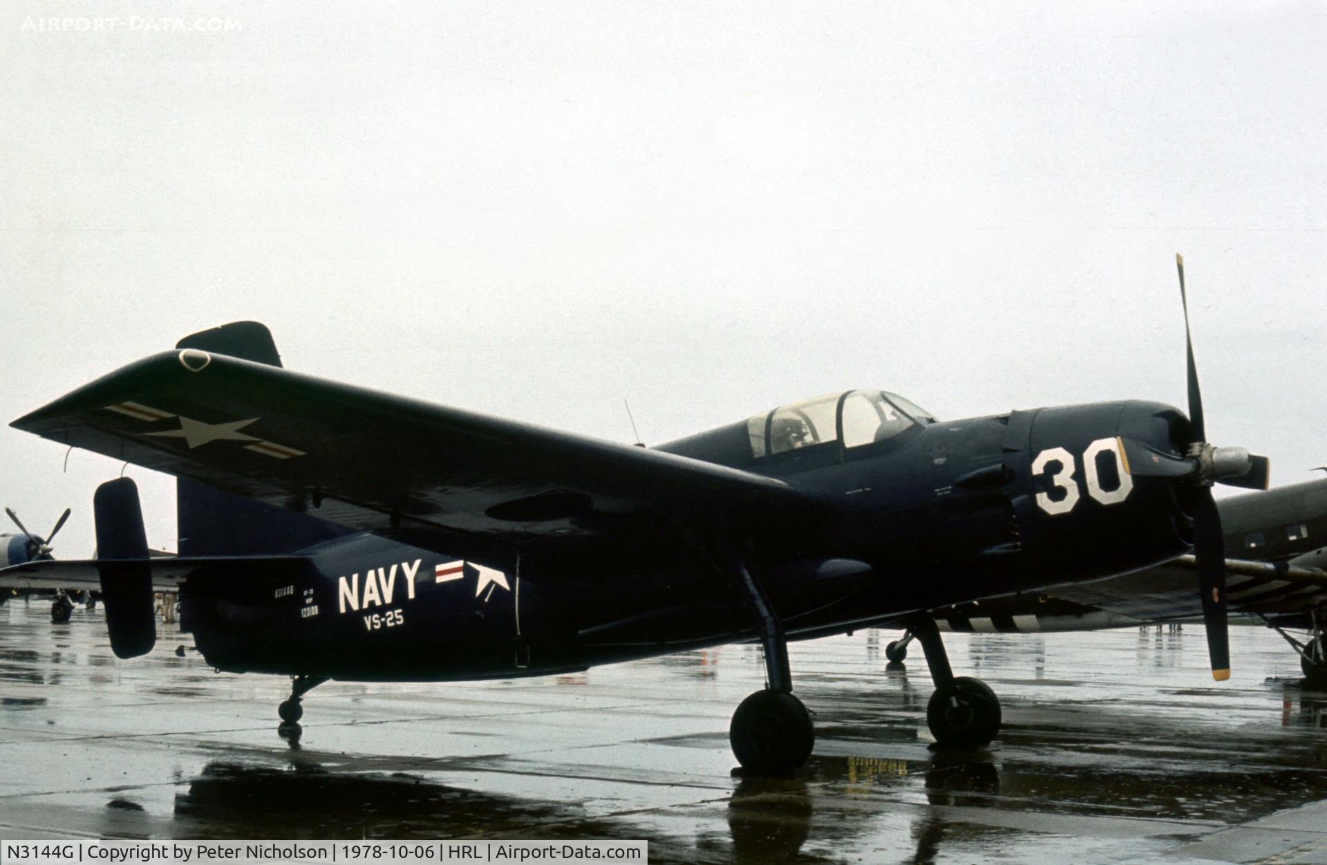 N3144G, Grumman AF-2S C/N 123100, Now preserved at Pensacola, in 1978 this Guardian was active at the Confederate Air Force Airshow.
