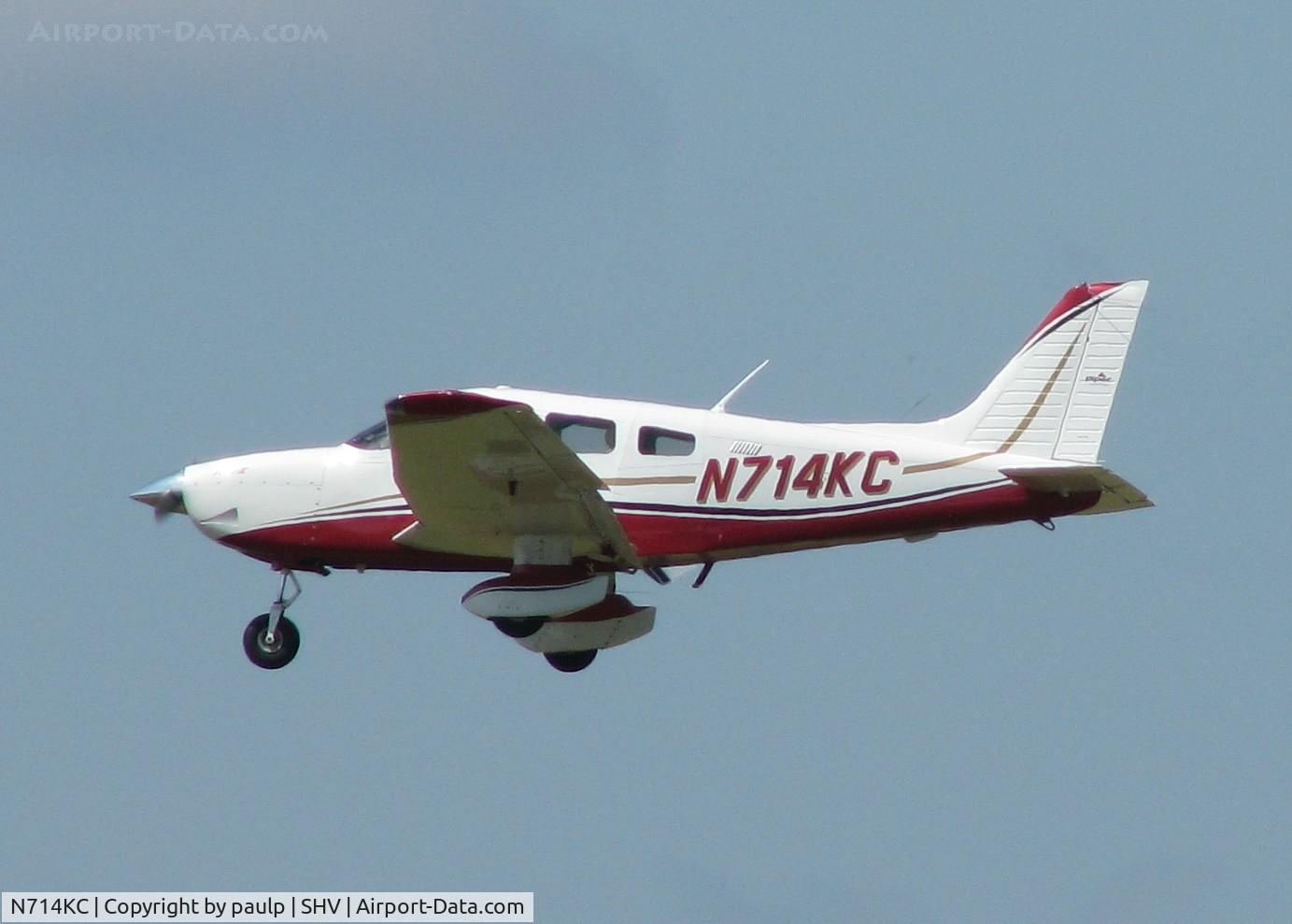 N714KC, 2004 Piper PA-28-181 C/N 2843602, Landing at Shreveport Regional.