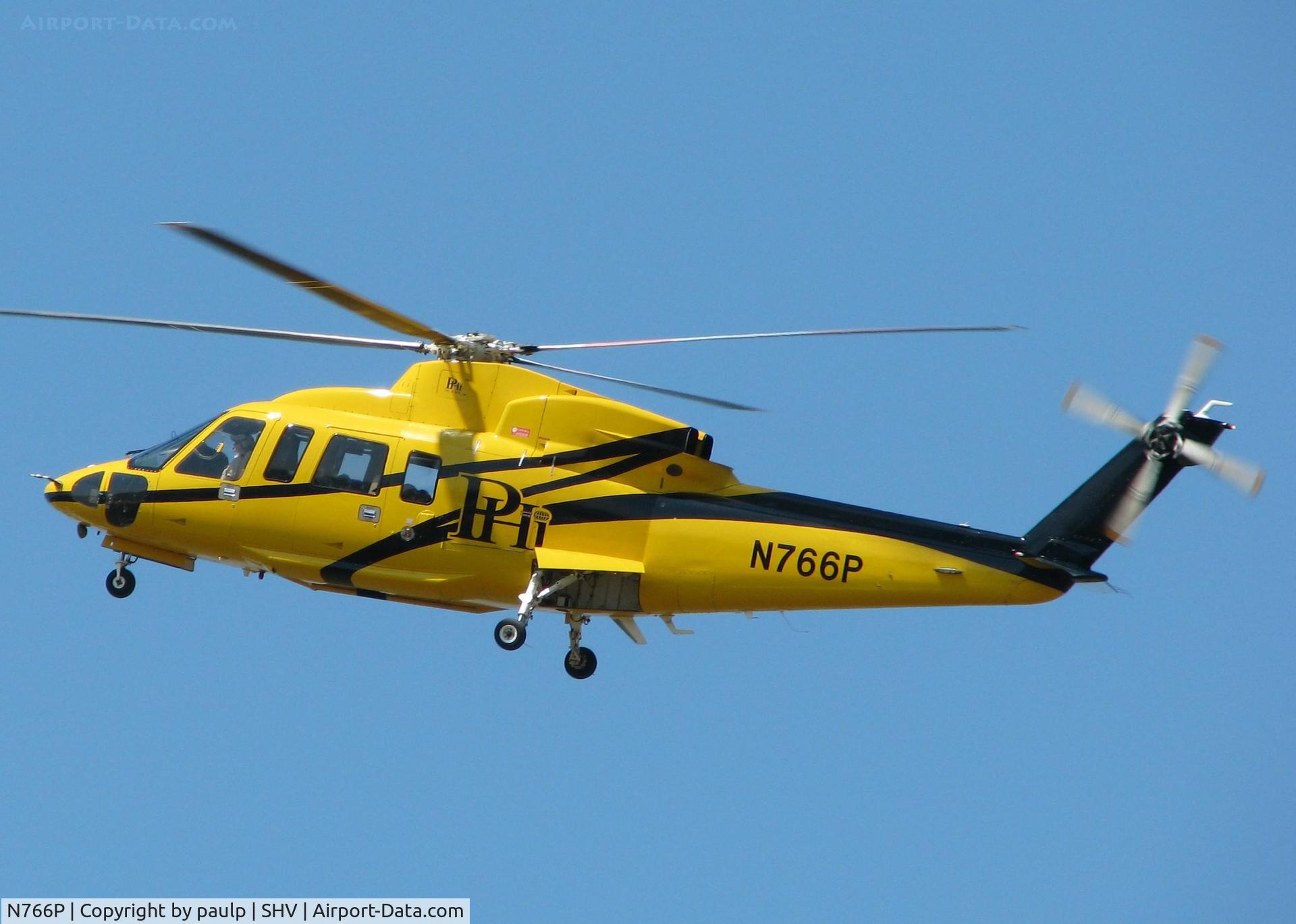 N766P, 2005 Sikorsky S-76C C/N 760594, Landing at the Shreveport Regional airport.