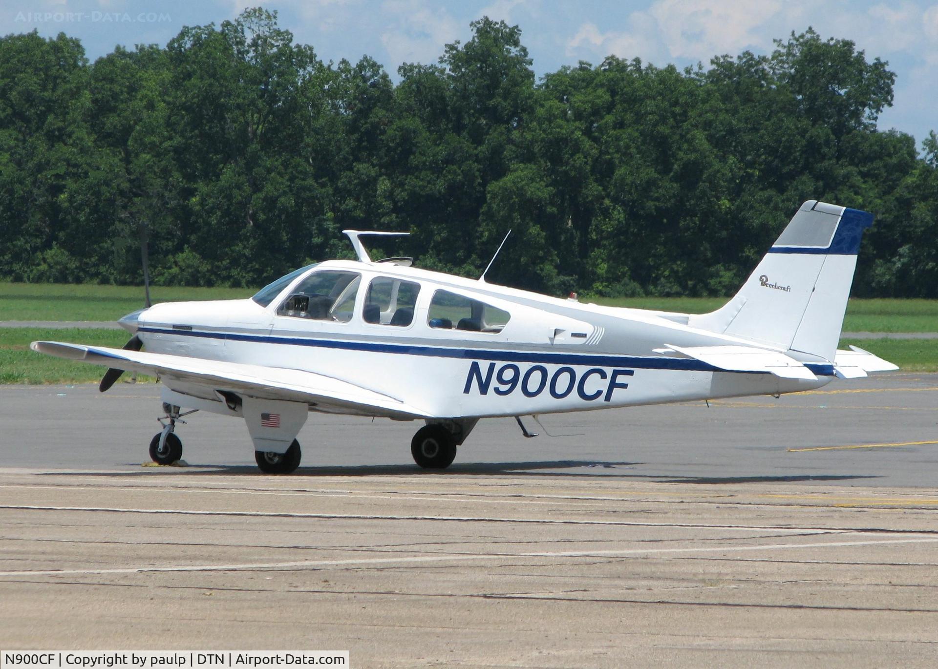 N900CF, 1972 Beech F33A Bonanza C/N CE-382, At Downtown Shreveport.
