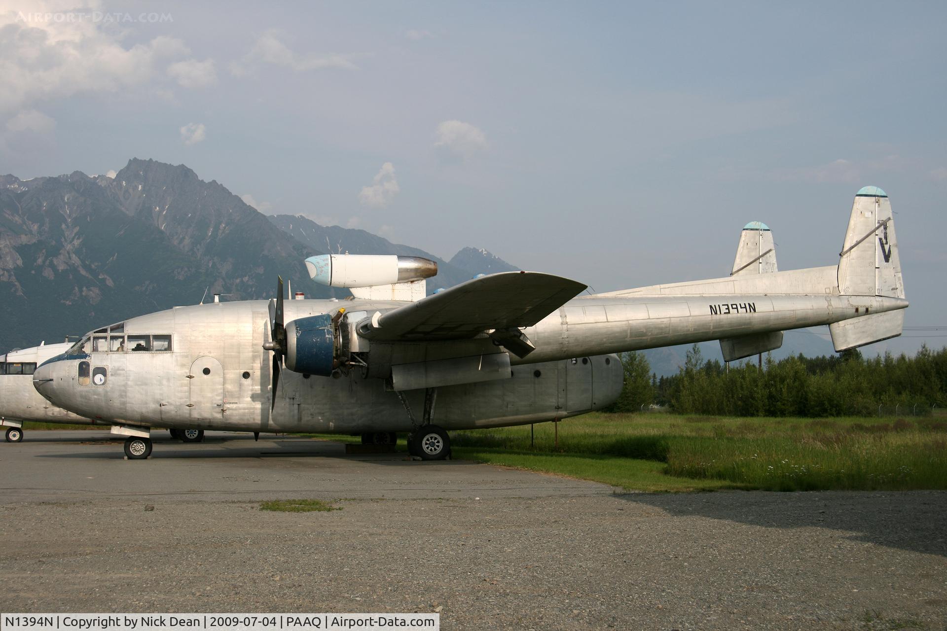 N1394N, 1953 Fairchild C-119F Flying Boxcar C/N 10840 (131673), PAAQ