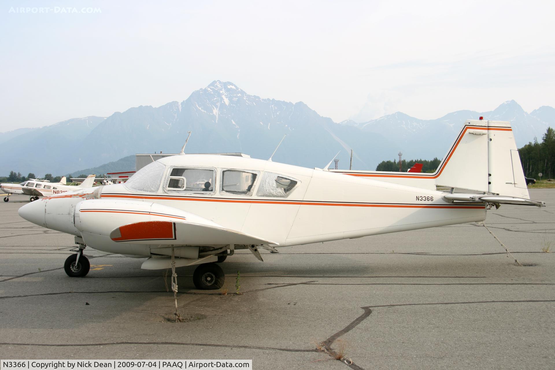 N3366, 1960 Piper PA-23-160 Apache C/N 23-1919, PAAQ