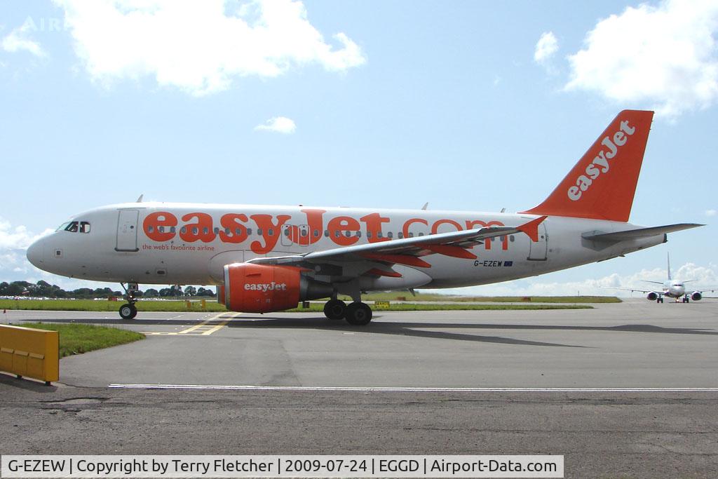 G-EZEW, 2004 Airbus A319-111 C/N 2300, Easyjet A319 taxying out at Bristol