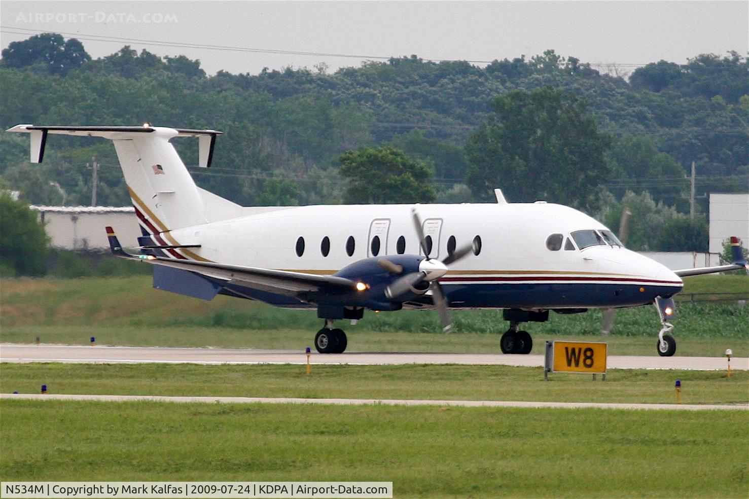 N534M, 1998 Raytheon 1900D C/N UE-333, Menards Beech 1900D, Lands on 20R KDPA after a quick hop from Gary (KGYY)