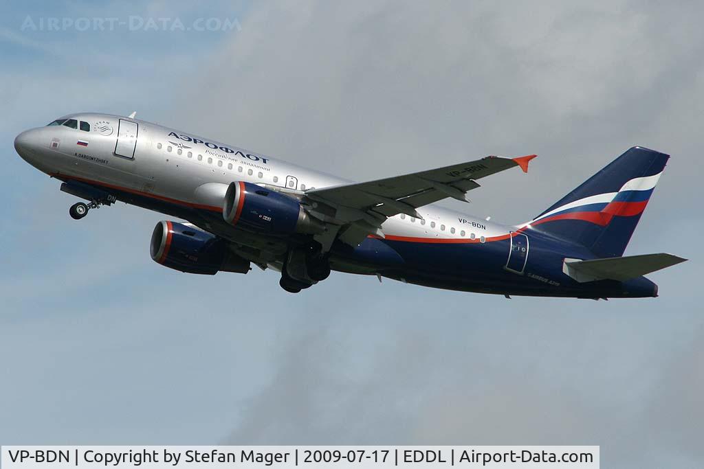 VP-BDN, 2003 Airbus A319-111 C/N 2072, Aeroflot Airbus A319