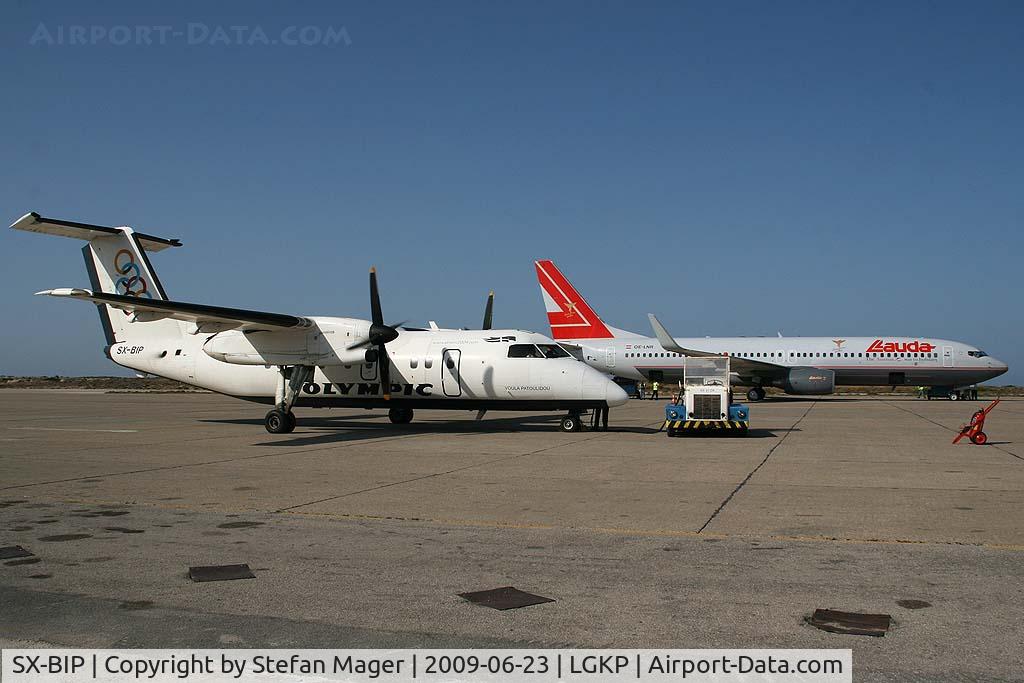SX-BIP, 1992 De Havilland Canada DHC-8-102 Dash 8 C/N 347, Olympic and Lauda Air at Karpathos