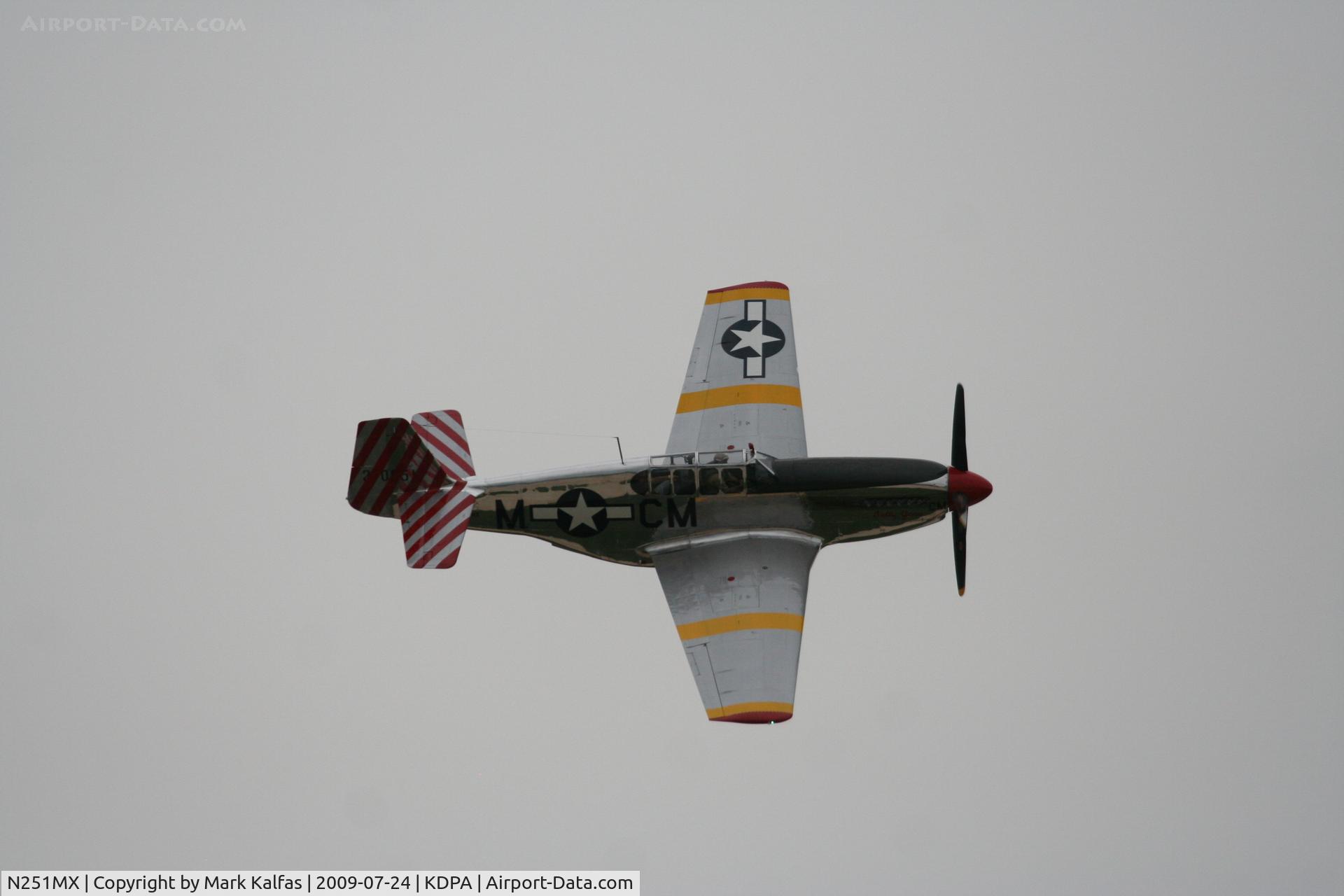 N251MX, 1943 North American P-51C-10 Mustang C/N 103-22730, North American P-51C-10, NL251MX fly by tower KDPA