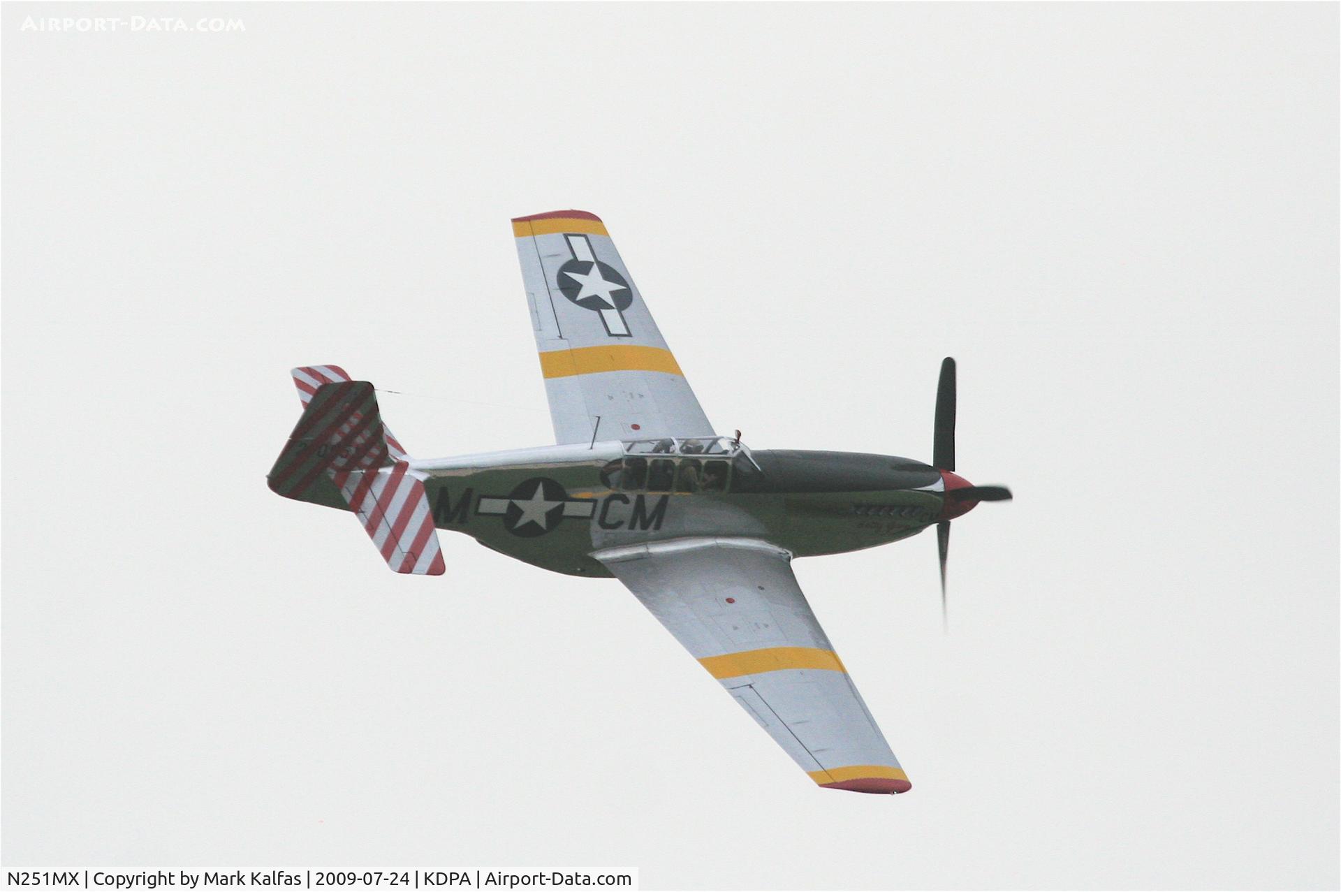 N251MX, 1943 North American P-51C-10 Mustang C/N 103-22730, North American P-51C-10, NL251MX fly by tower KDPA