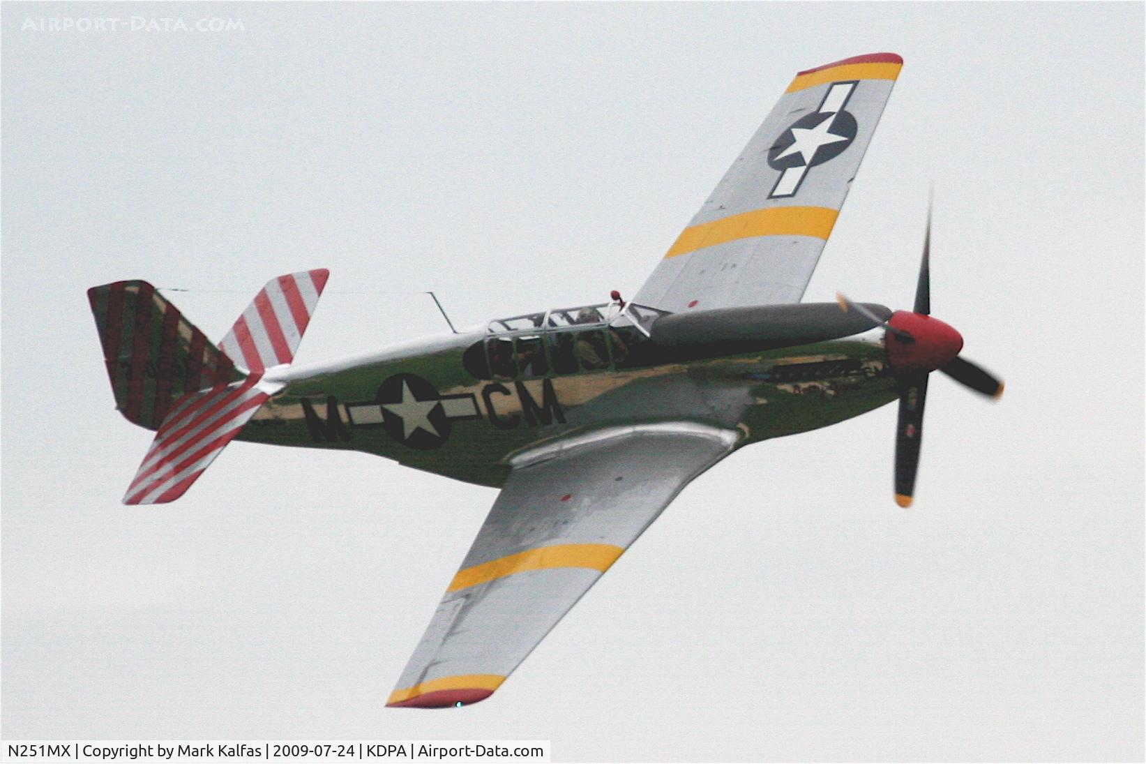 N251MX, 1943 North American P-51C-10 Mustang C/N 103-22730, North American P-51C-10, NL251MX fly by tower KDPA