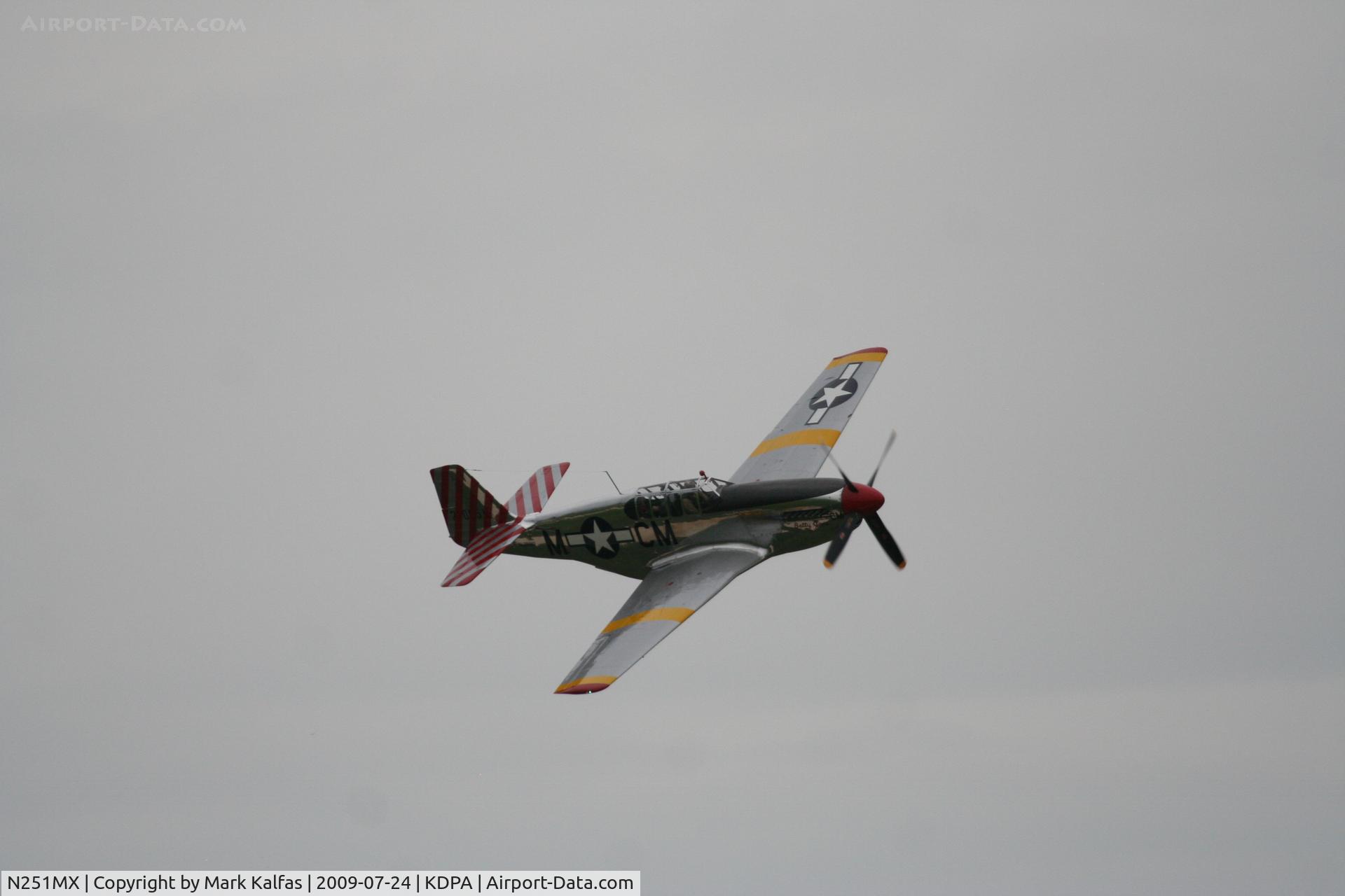 N251MX, 1943 North American P-51C-10 Mustang C/N 103-22730, North American P-51C-10, NL251MX fly by tower KDPA