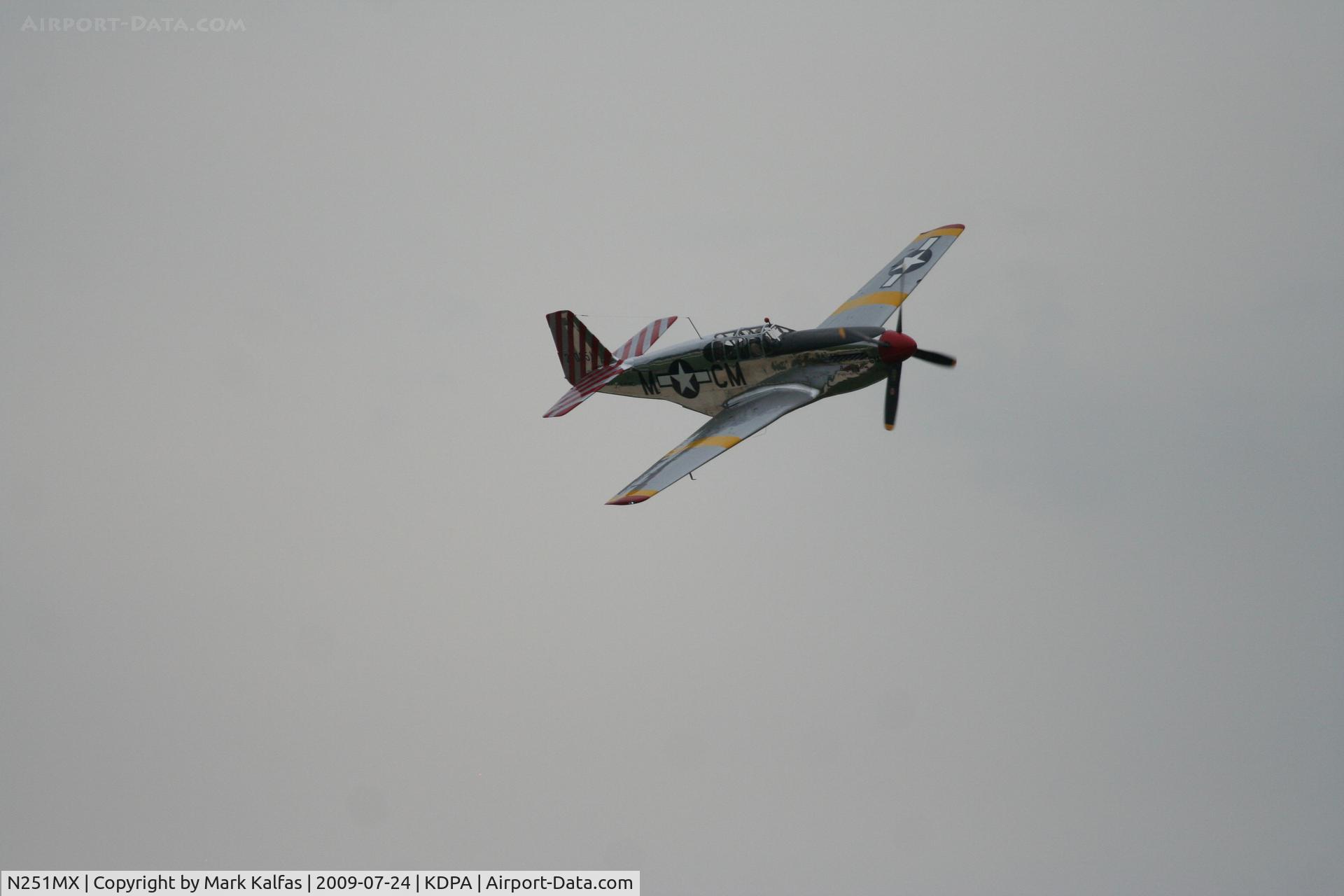 N251MX, 1943 North American P-51C-10 Mustang C/N 103-22730, North American P-51C-10, NL251MX fly by tower KDPA
