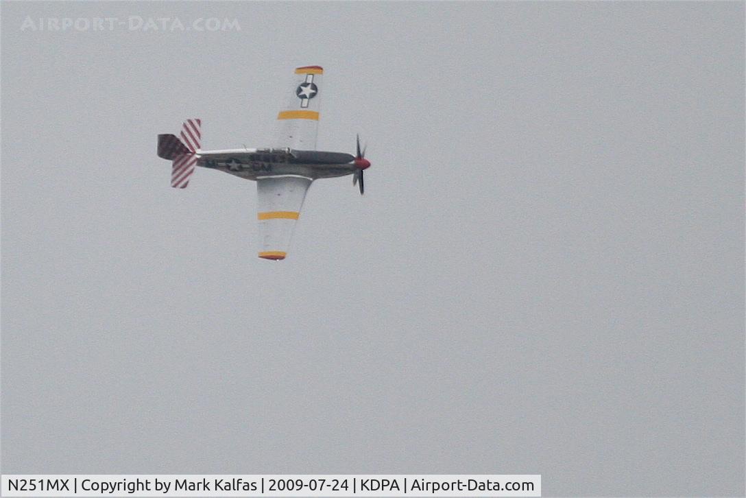 N251MX, 1943 North American P-51C-10 Mustang C/N 103-22730, North American P-51C-10, NL251MX fly by tower KDPA