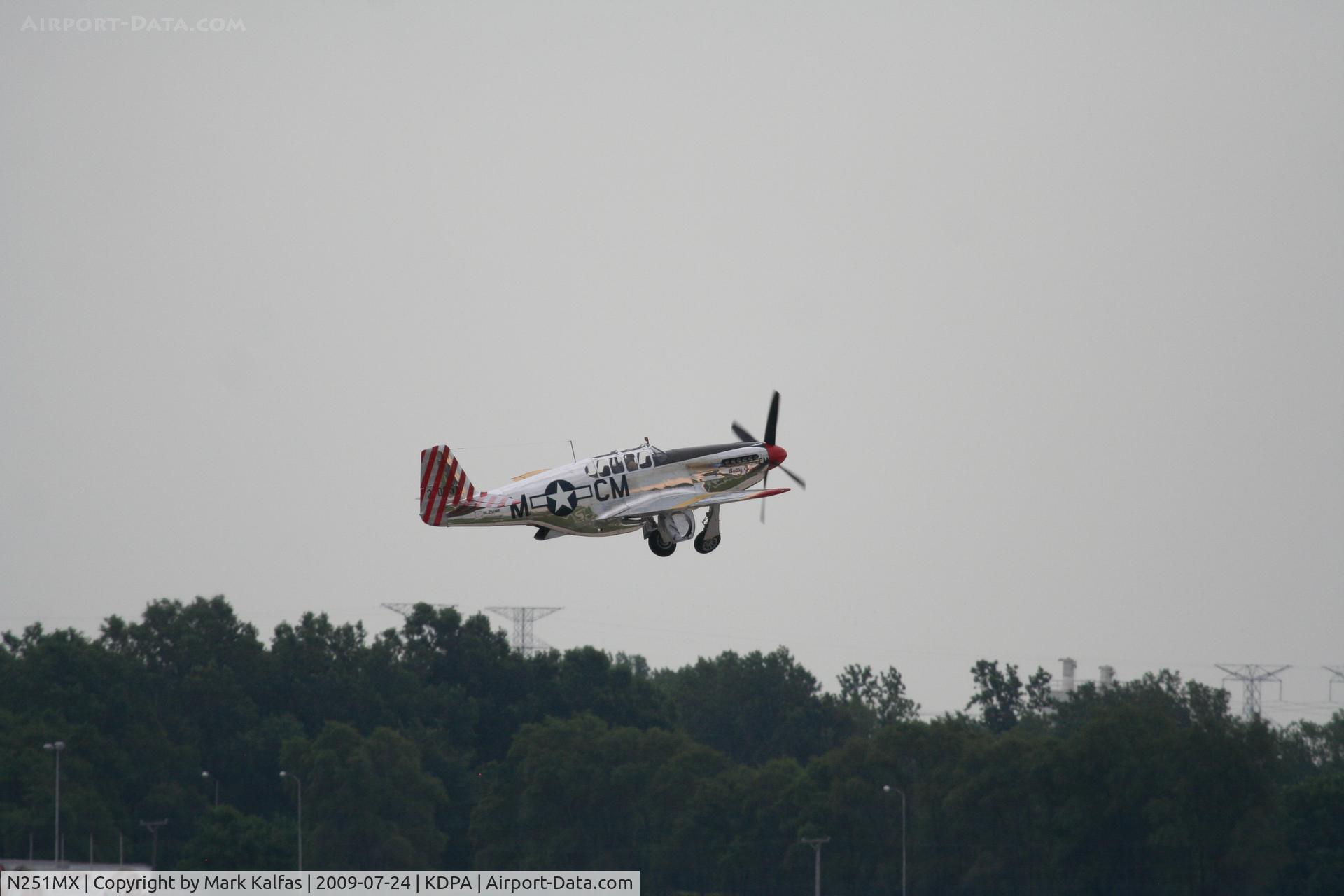 N251MX, 1943 North American P-51C-10 Mustang C/N 103-22730, North American P-51C-10, NL251MX departing 20R KDPA