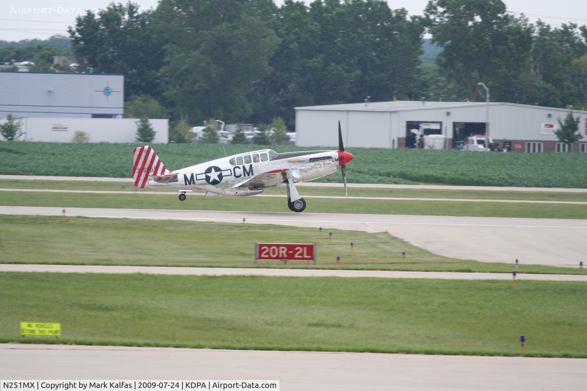 N251MX, 1943 North American P-51C-10 Mustang C/N 103-22730, North American P-51C-10, NL251MX departing 20R KDPA