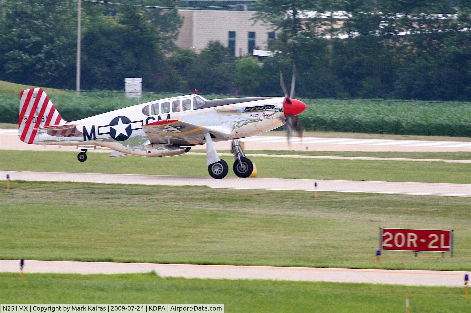 N251MX, 1943 North American P-51C-10 Mustang C/N 103-22730, North American P-51C-10, NL251MX departing 20R KDPA