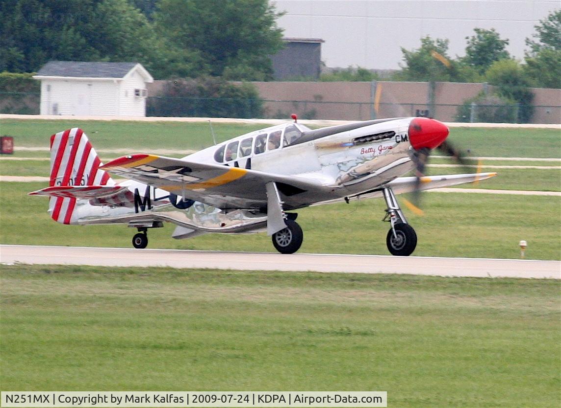 N251MX, 1943 North American P-51C-10 Mustang C/N 103-22730, North American P-51C-10, NL251MX departing 20R KDPA