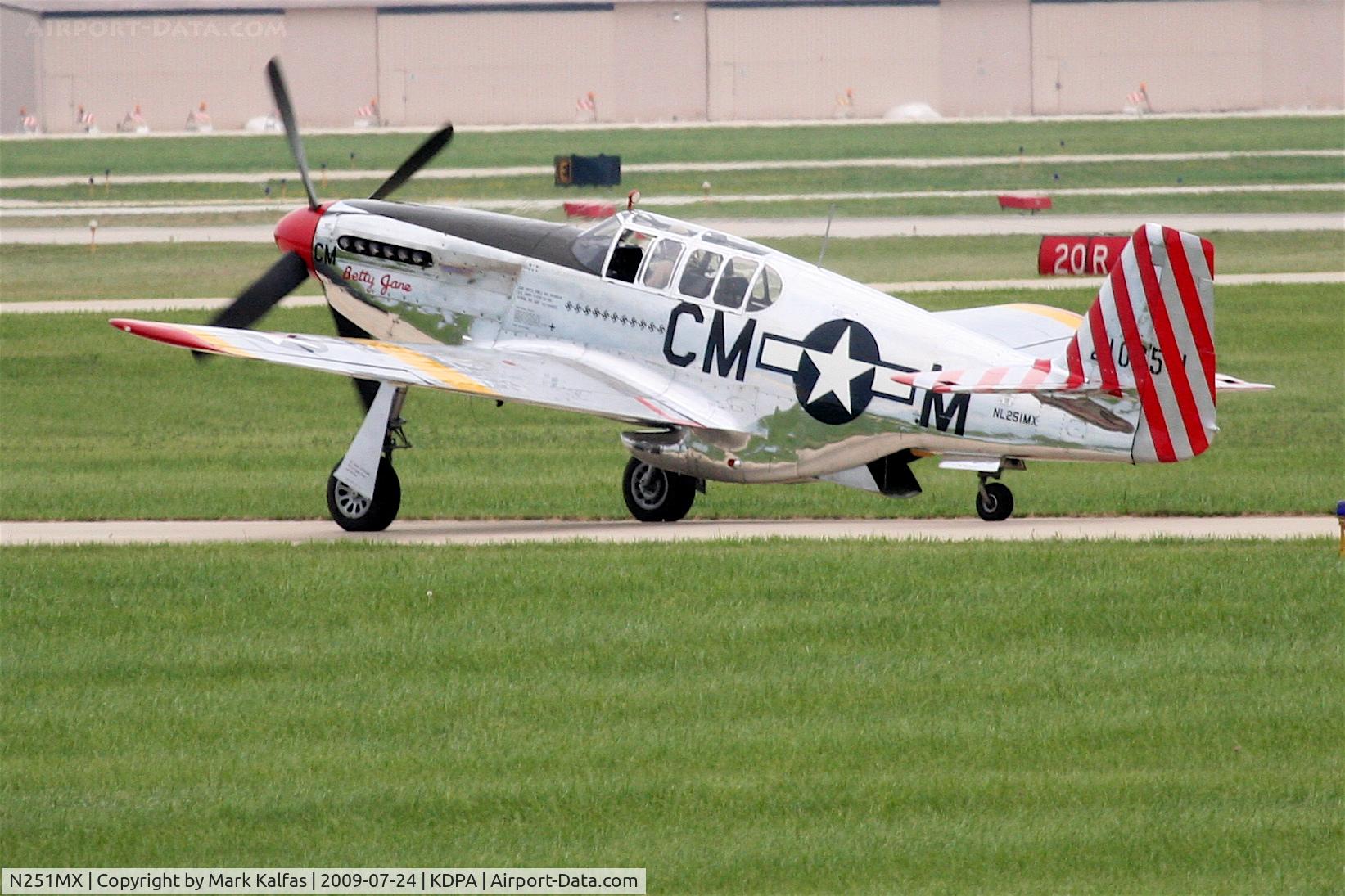 N251MX, 1943 North American P-51C-10 Mustang C/N 103-22730, North American P-51C-10, NL251MX taxiing out to 20R KDPA