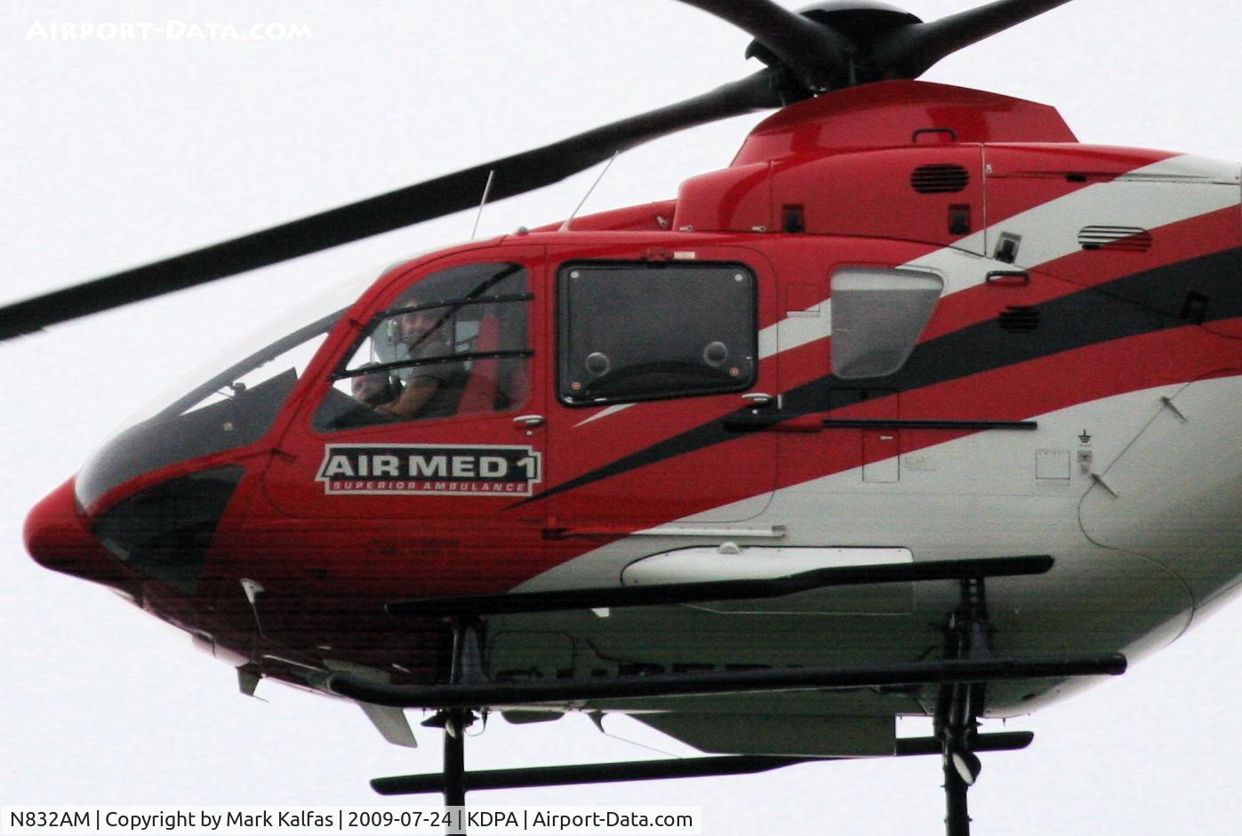 N832AM, 1999 Eurocopter EC-135P-1 C/N 0095, Superior Ambulance Eurocopter EC135P1, N832AM departs KDPA