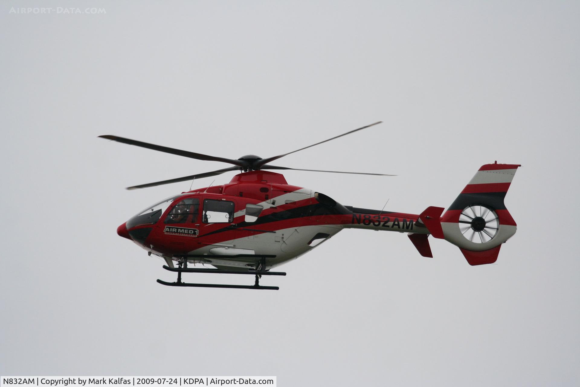 N832AM, 1999 Eurocopter EC-135P-1 C/N 0095, Superior Ambulance Eurocopter EC135P1, N832AM departs KDPA