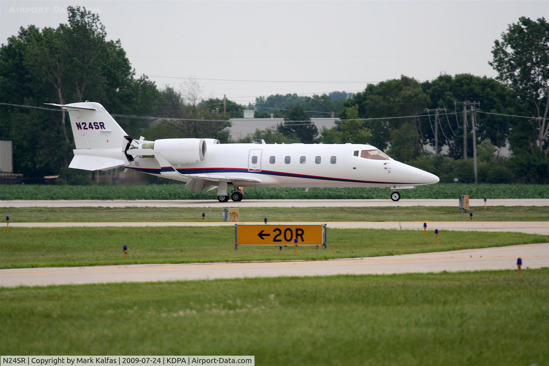 N24SR, 2001 Learjet 60 C/N 234, Sears Roebuck Learjet 60, arriving 20R KDPA after a trip from KAVL