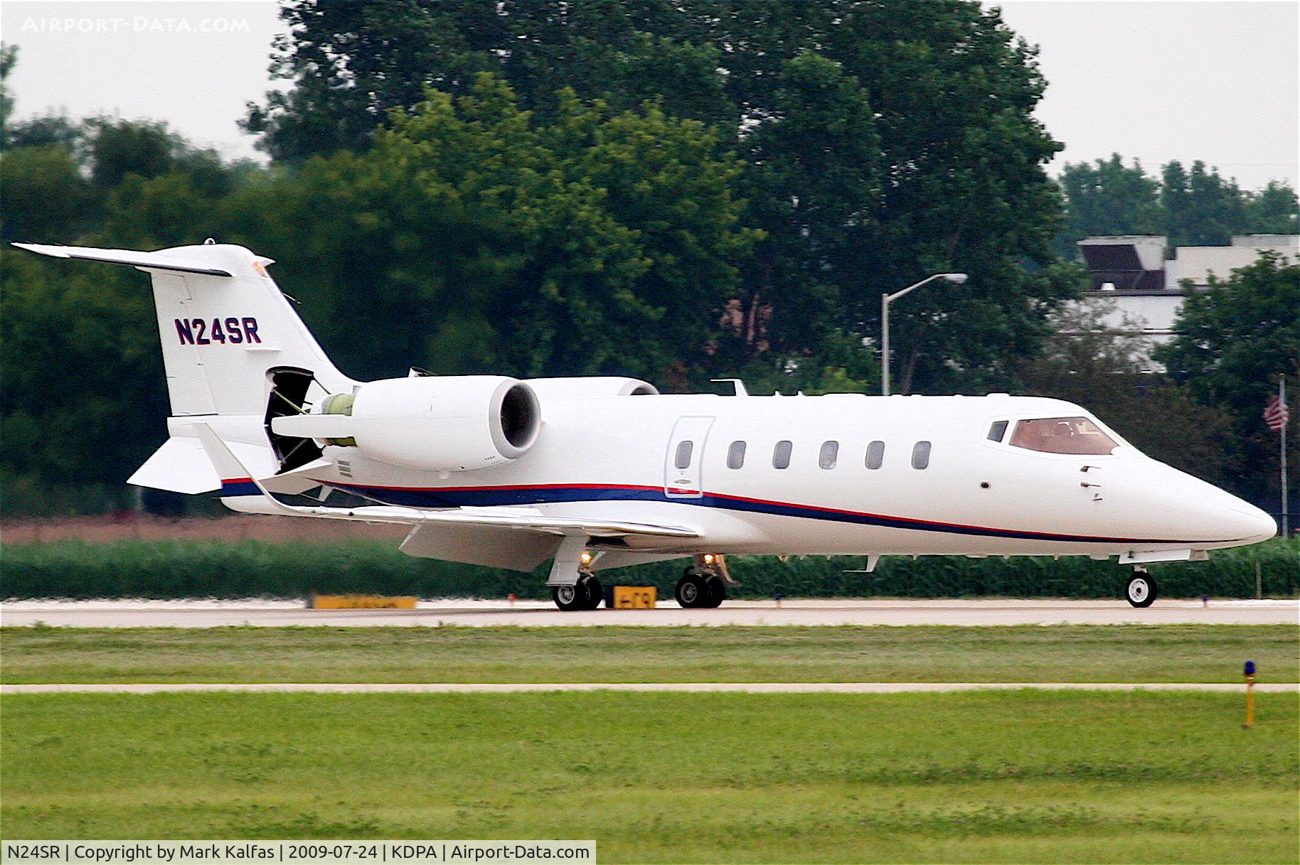 N24SR, 2001 Learjet 60 C/N 234, Sears Roebuck Learjet 60, arriving 20R KDPA after a trip from KAVL