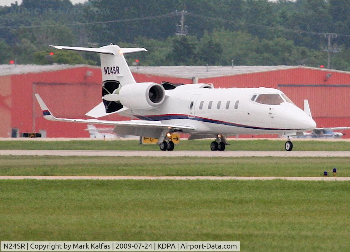N24SR, 2001 Learjet 60 C/N 234, Sears Roebuck Learjet 60, arriving 20R KDPA after a trip from KAVL