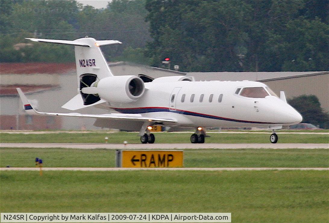 N24SR, 2001 Learjet 60 C/N 234, Sears Roebuck Learjet 60, arriving 20R KDPA after a trip from KAVL