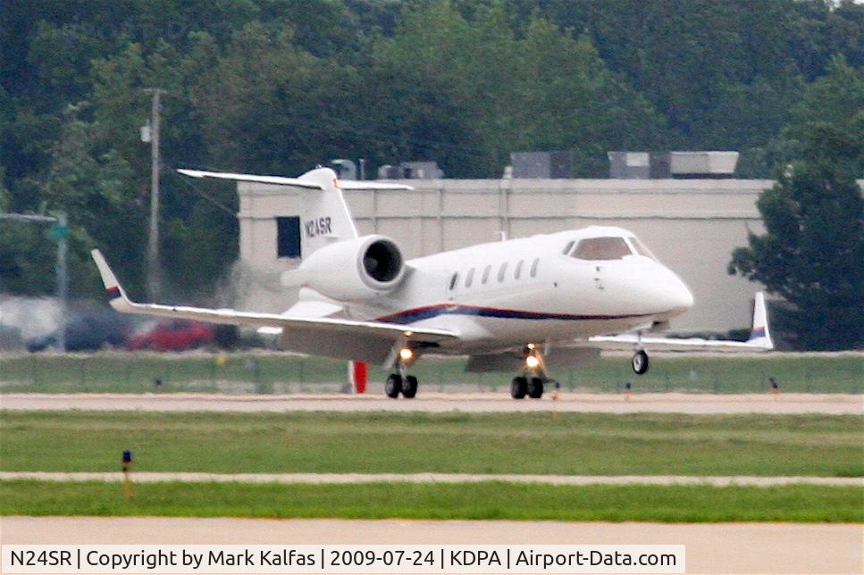N24SR, 2001 Learjet 60 C/N 234, Sears Roebuck Learjet 60, arriving 20R KDPA after a trip from KAVL