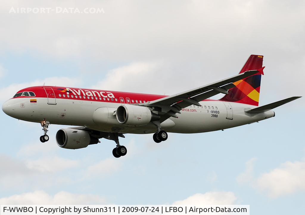 F-WWBO, 2009 Airbus A320-214 C/N 3988, C/n 3988 - To be N398AV
