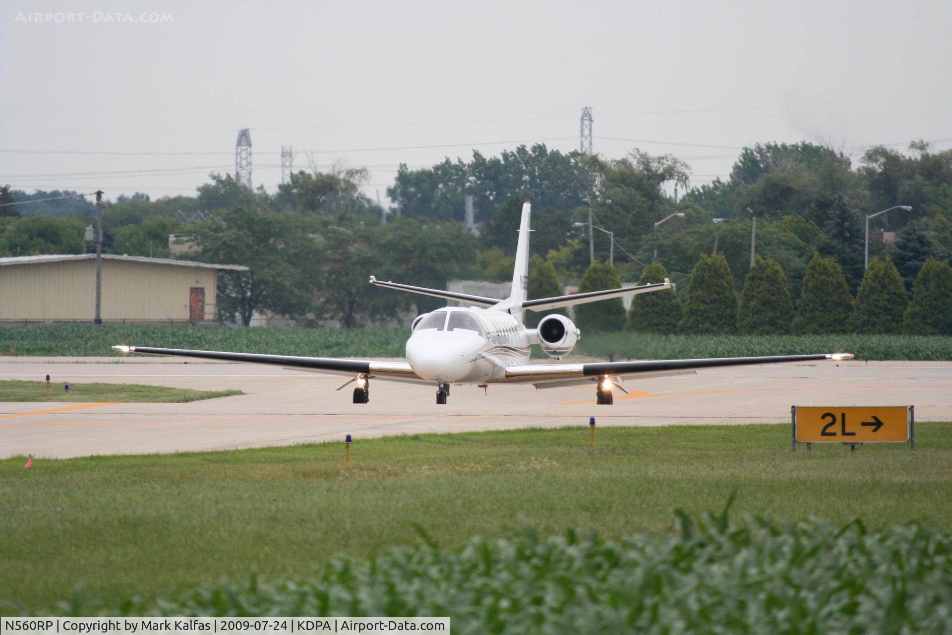 N560RP, 1991 Cessna 560 C/N 560-0158, Cessna 560, N560RP arriving KDPA 20R from KPHN