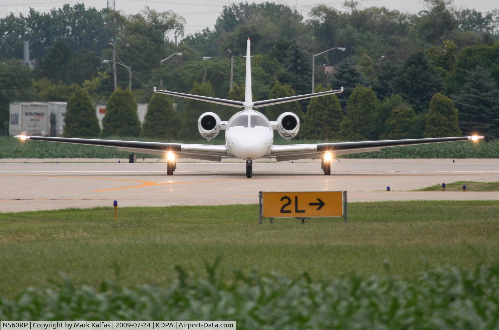 N560RP, 1991 Cessna 560 C/N 560-0158, Cessna 560, N560RP arriving KDPA 20R from KPHN